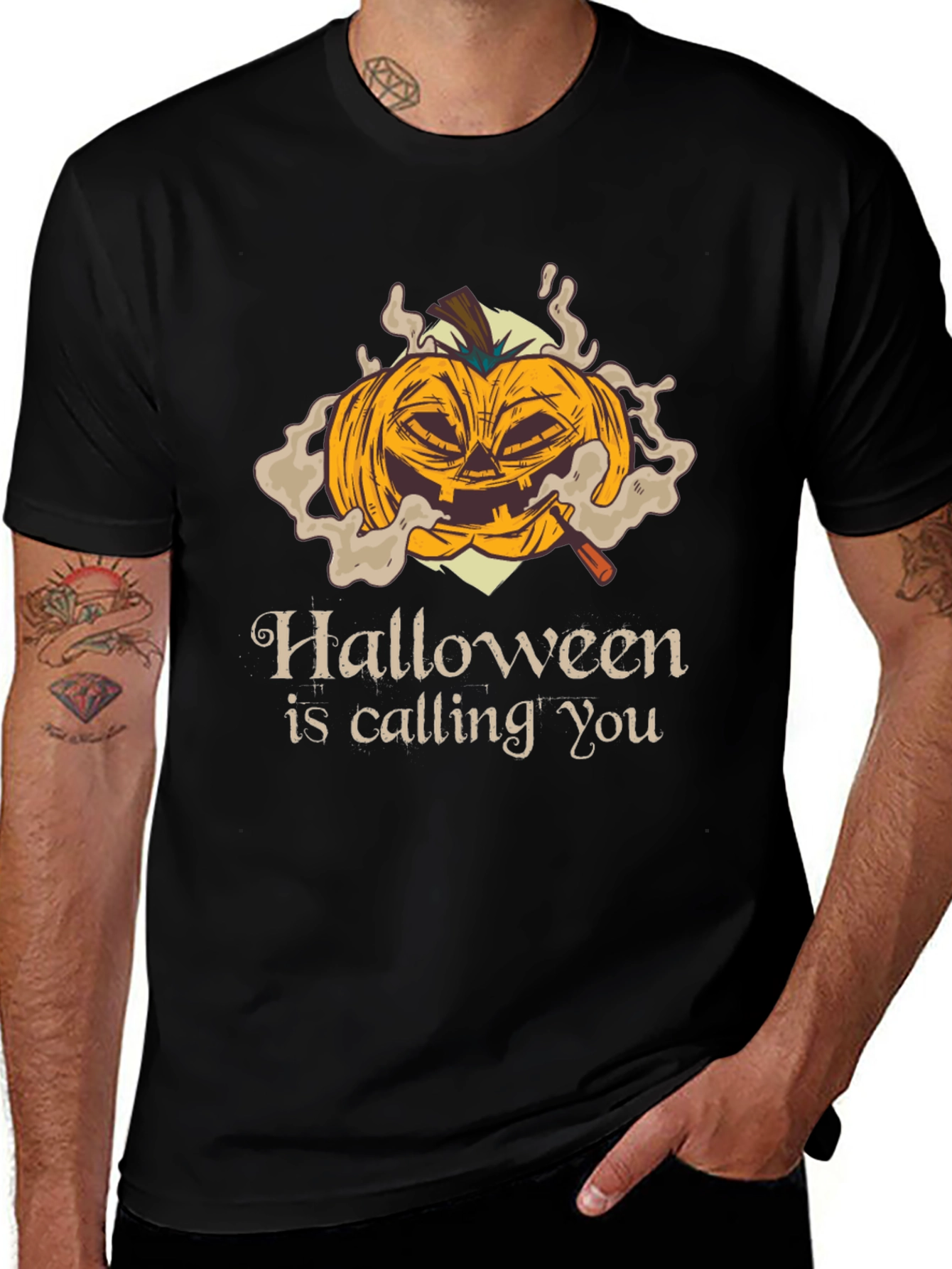 Variant 27 of Halloween Pumpkin T-Shirt - Spooky Season Apparel