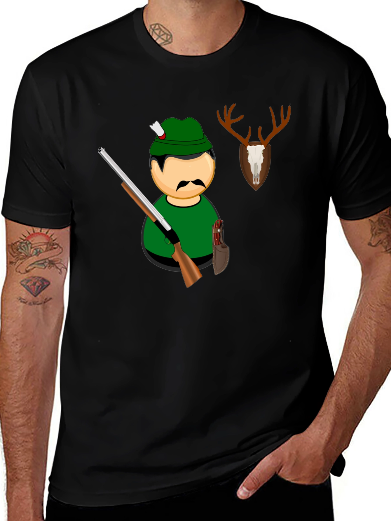 Hunter Graphic Tee - Novelty Design T-Shirt