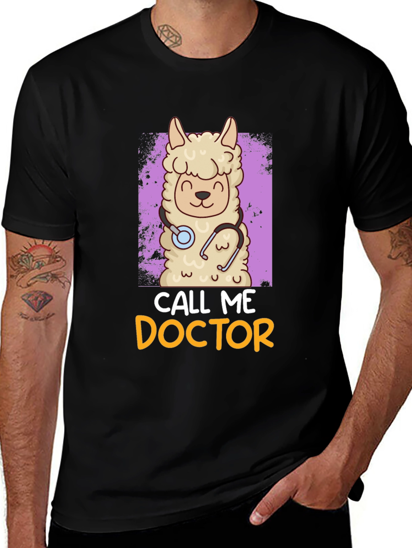 Variant 8 of Llama Doctor T-Shirt - Funny Animal Tee