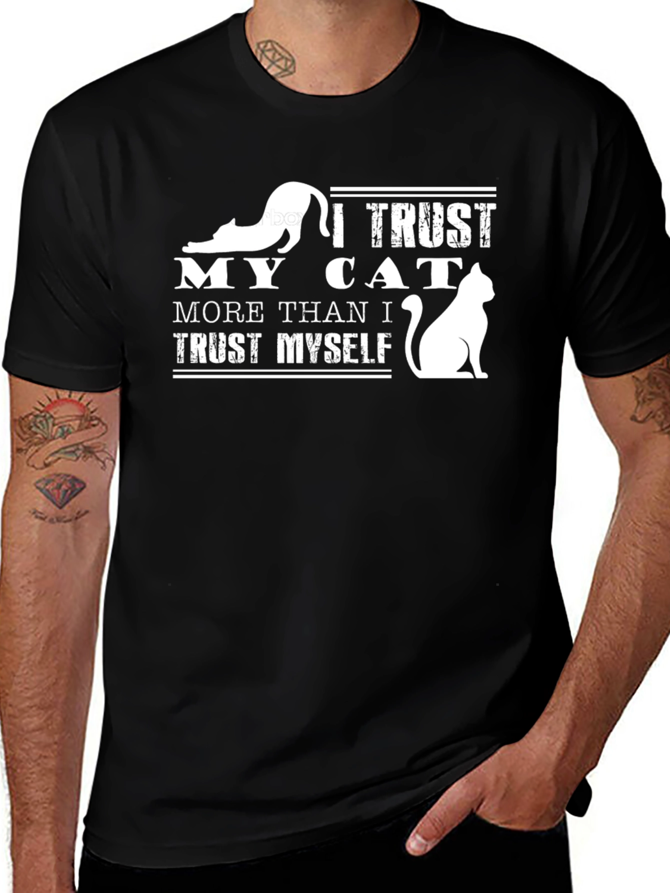 Variant 2 of I Trust My Cat T-Shirt - Funny Cat Lover Tee