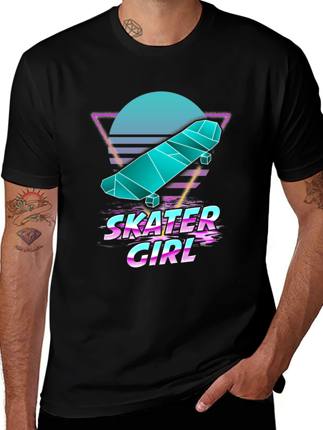 Variant 21 of Retro Skater Girl T-Shirt 80s Inspired