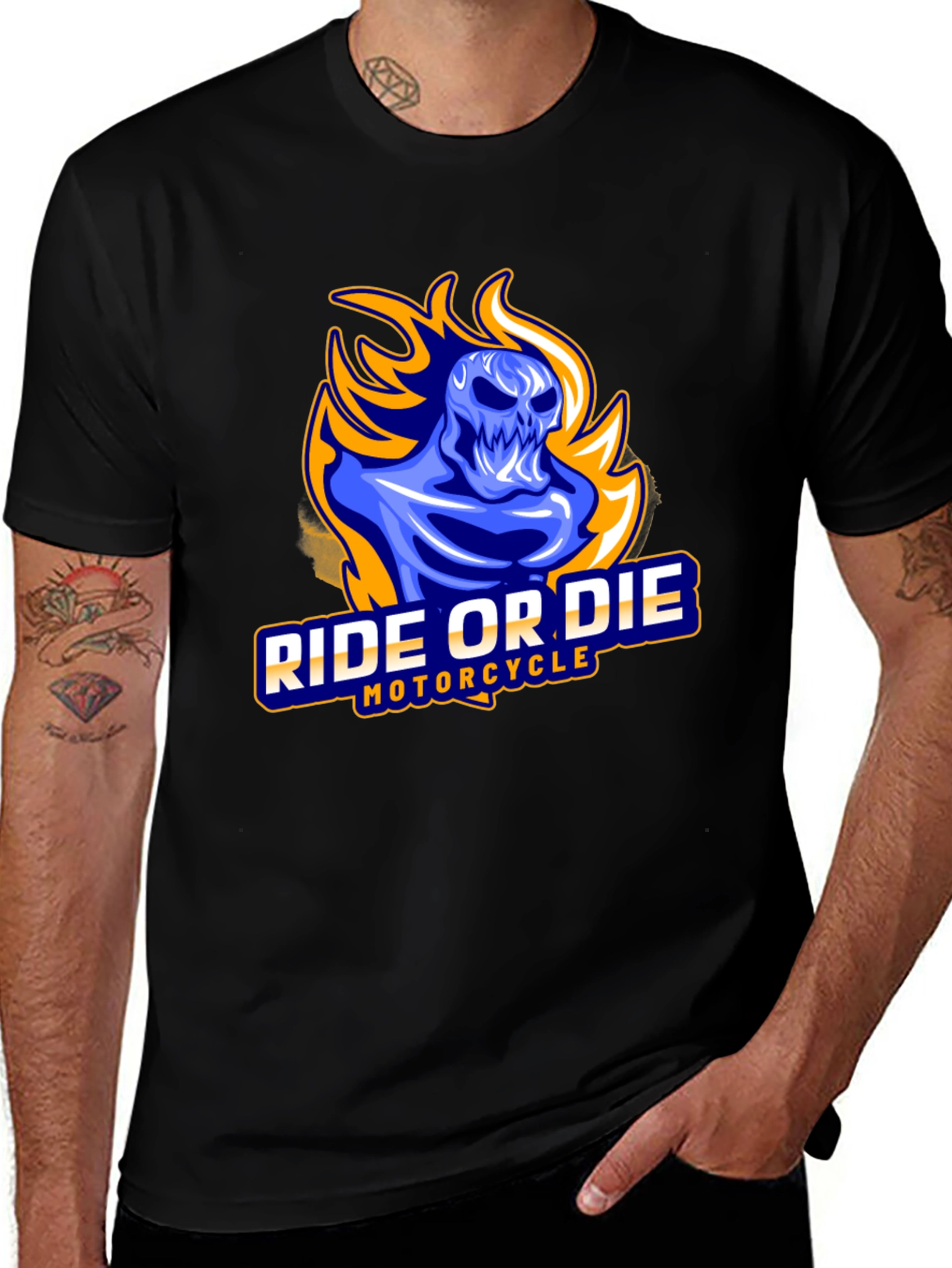 Variant 22 of Ride or Die Motorcycle Graphic T-Shirt