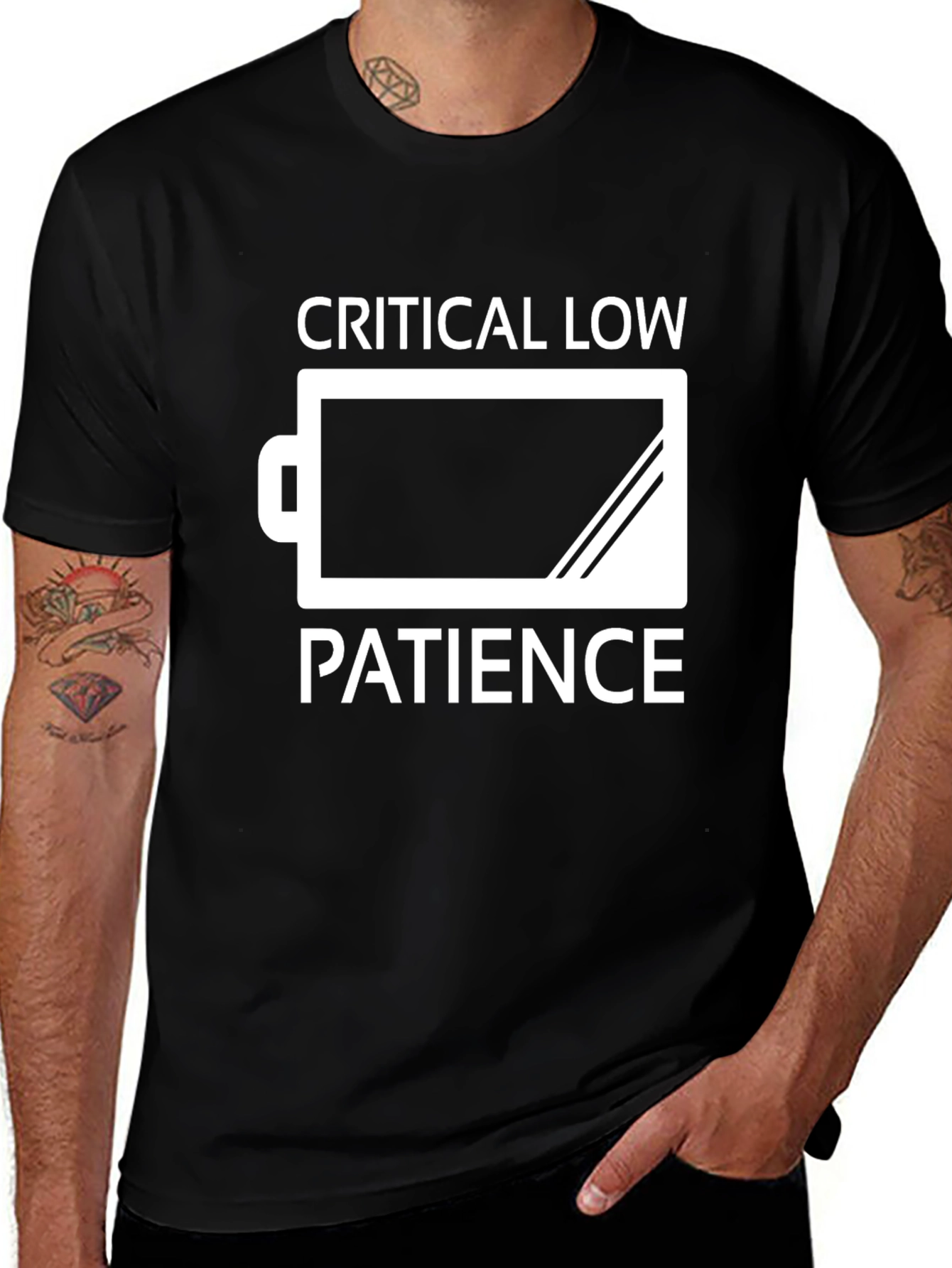 Variant 27 of Critical Low Patience T-Shirt - Funny Sarcastic Tee