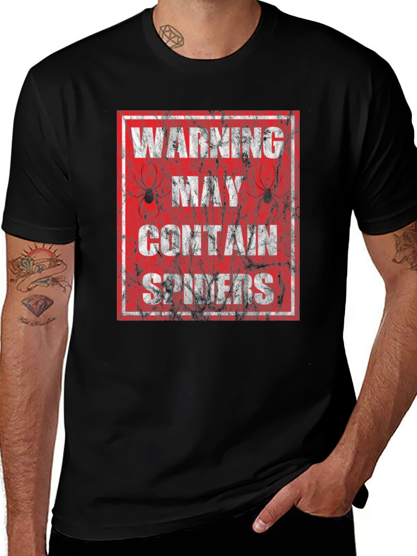 Variant 11 of Warning: May Contain Spiders T-Shirt