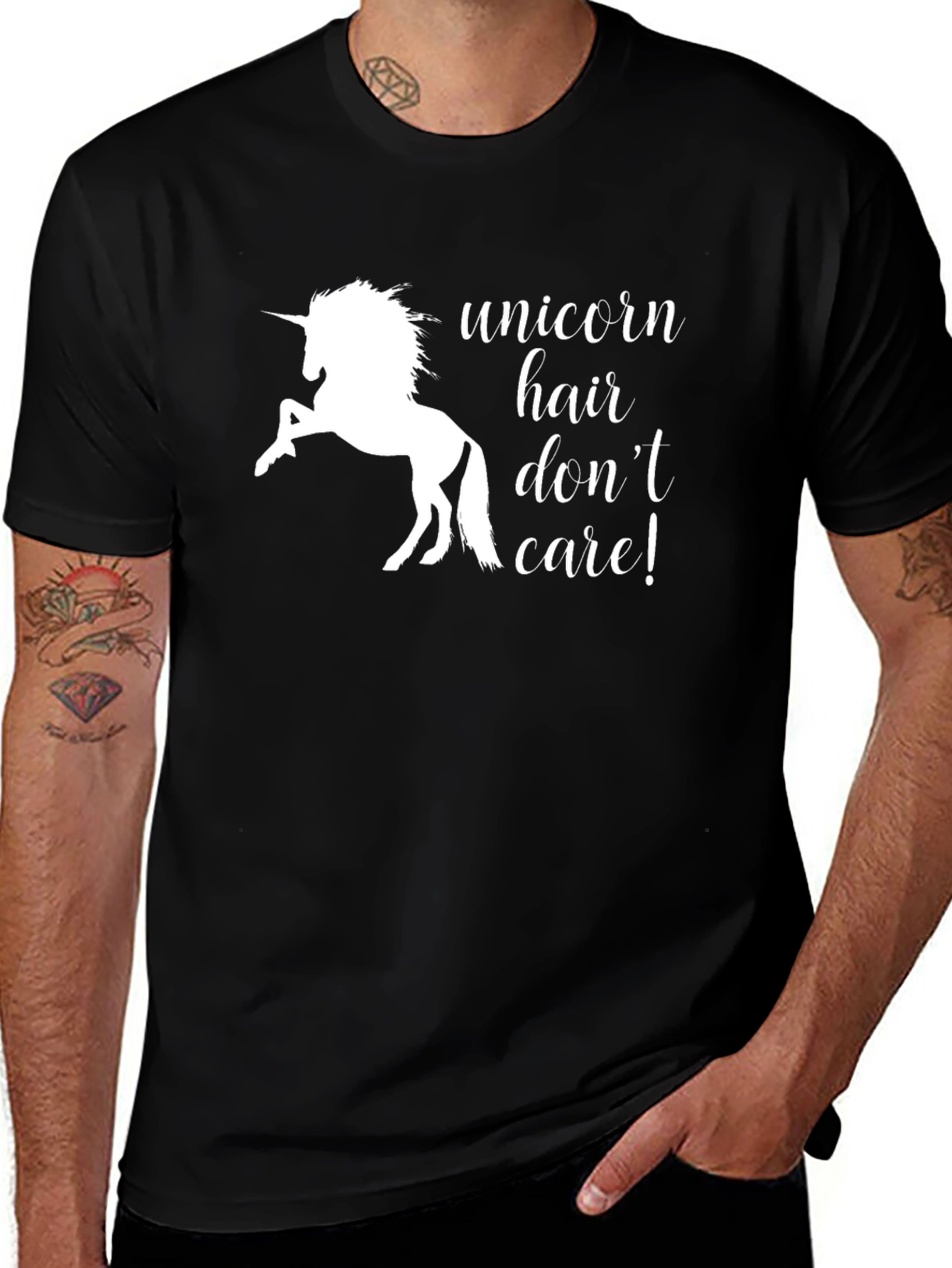 Variant 29 of Unicorn Hair, Don't Care! Graphic Tee