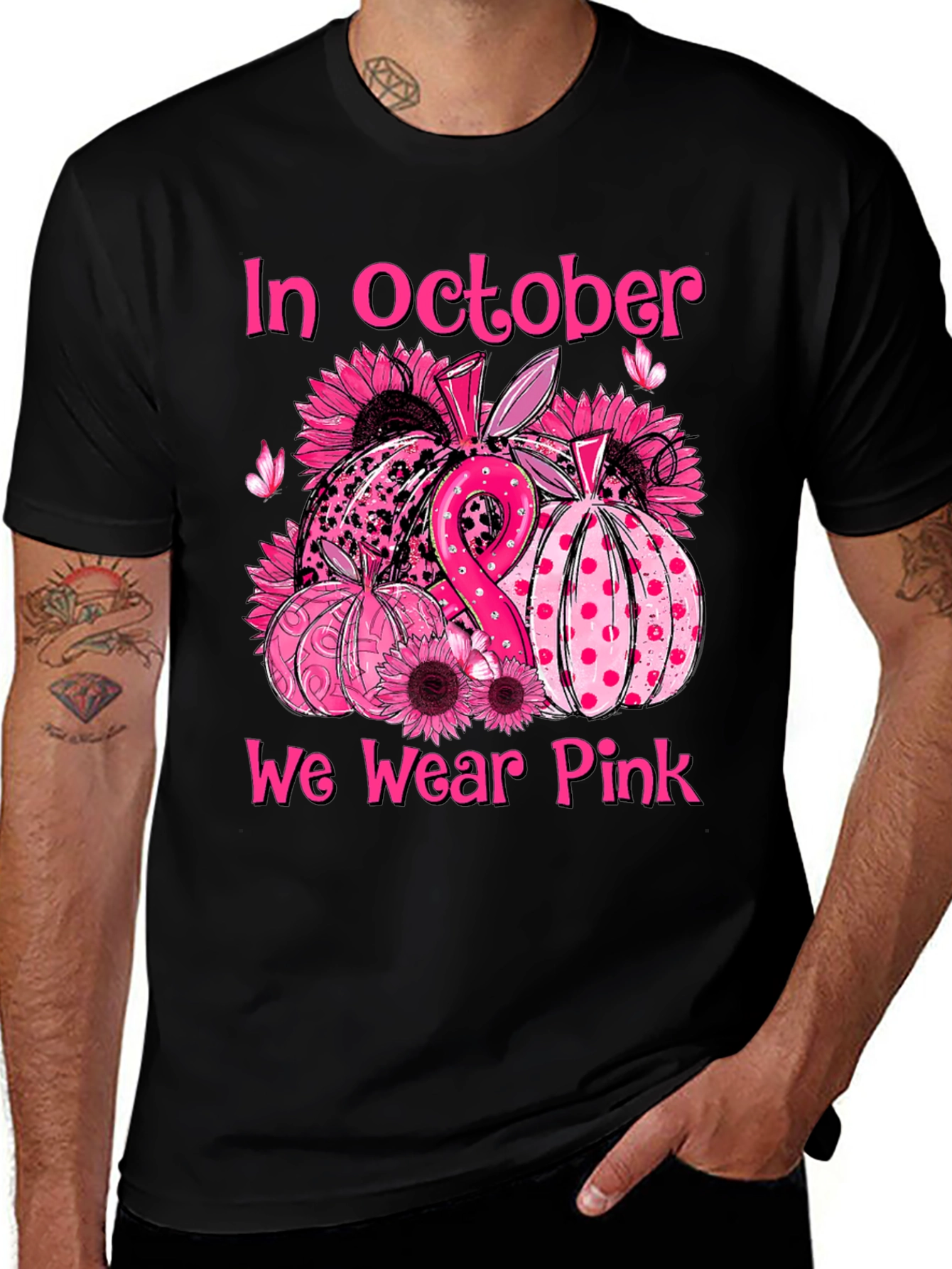 Variant 29 of October We Wear Pink Breast Cancer Awareness T-Shirt
