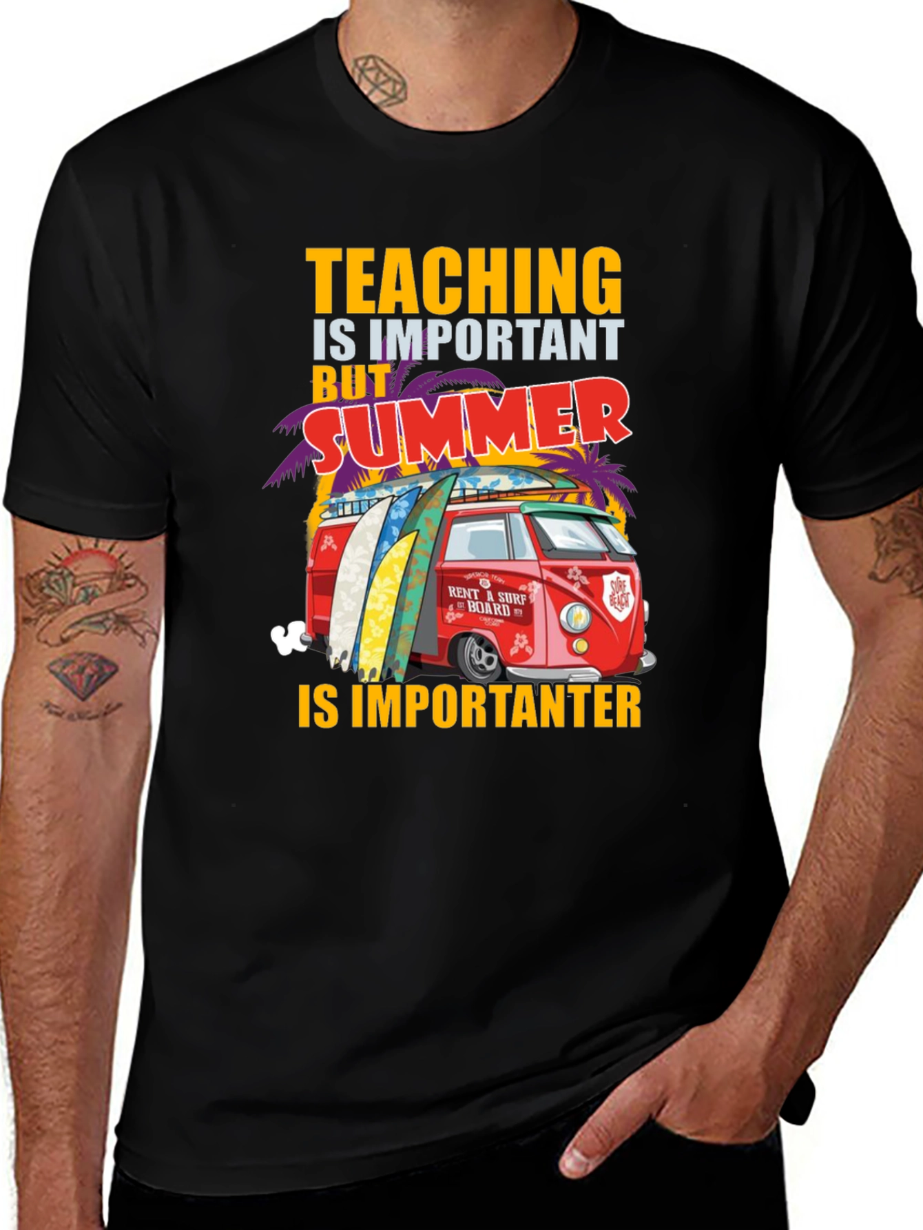 Variant 30 of Teaching Is Important Summer Is Importanter T-Shirt