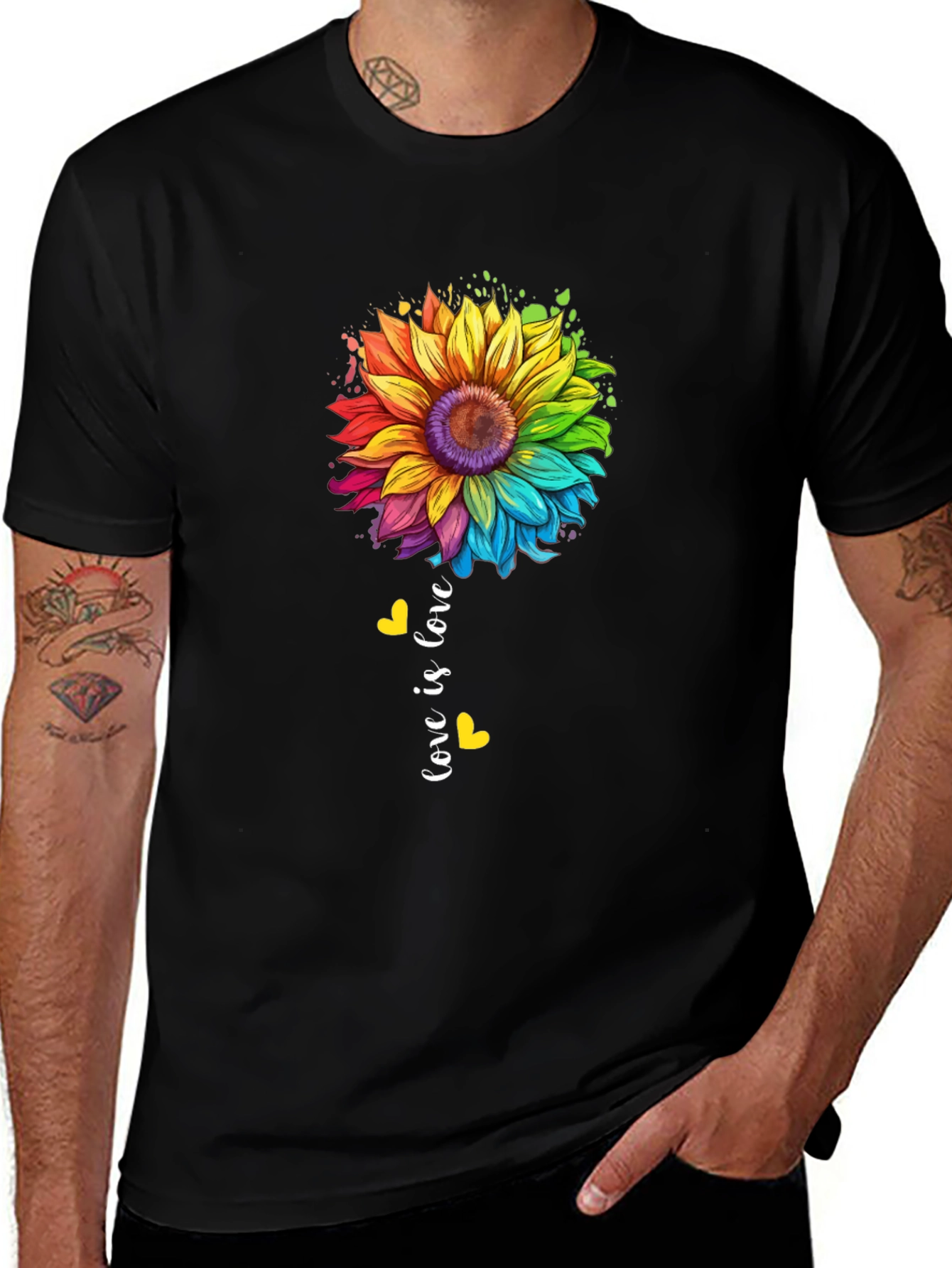 Variant 20 of Love is Love Sunflower Pride Tee
