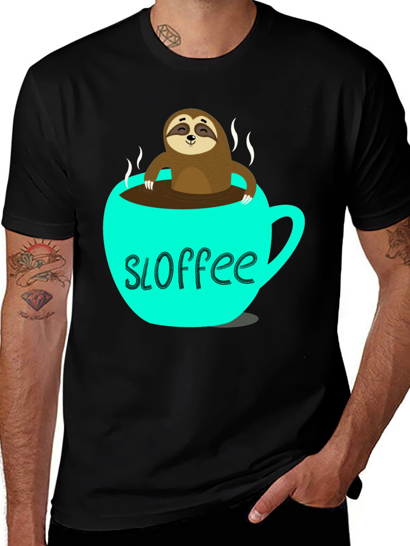 Variant 24 of Sloffee Sloth Coffee T-Shirt - Relaxed Fit