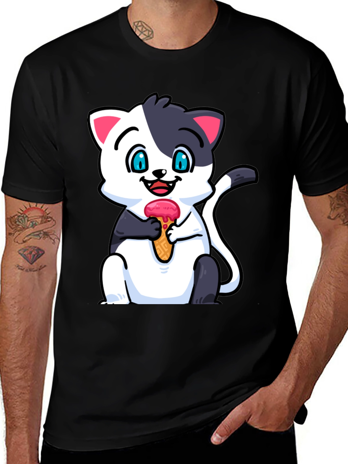 Variant 22 of Cute Cat Ice Cream T-Shirt