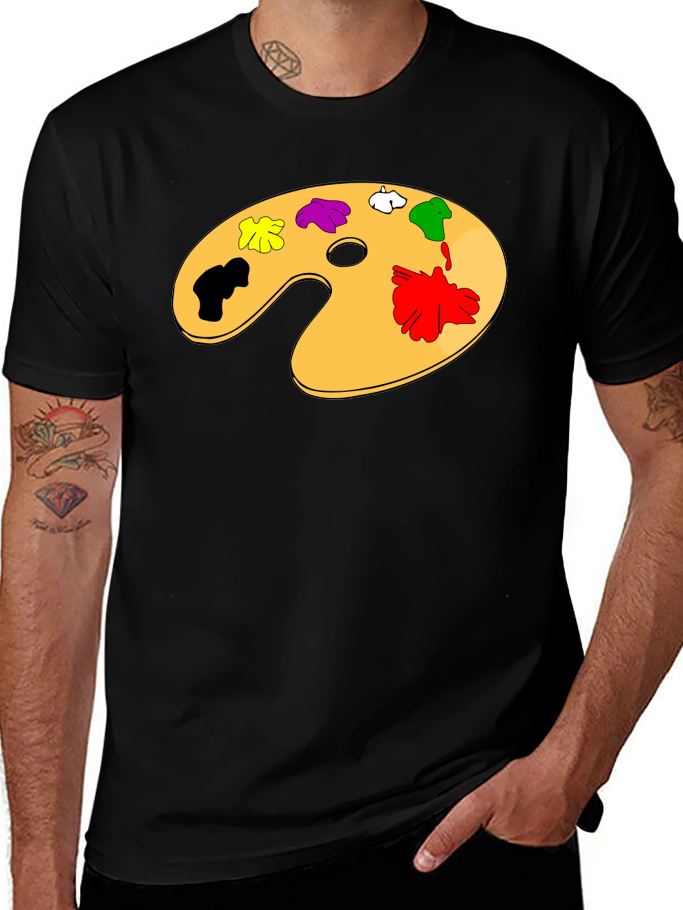 Variant 3 of Artist's Palette T-Shirt - Colorful Painting Tee