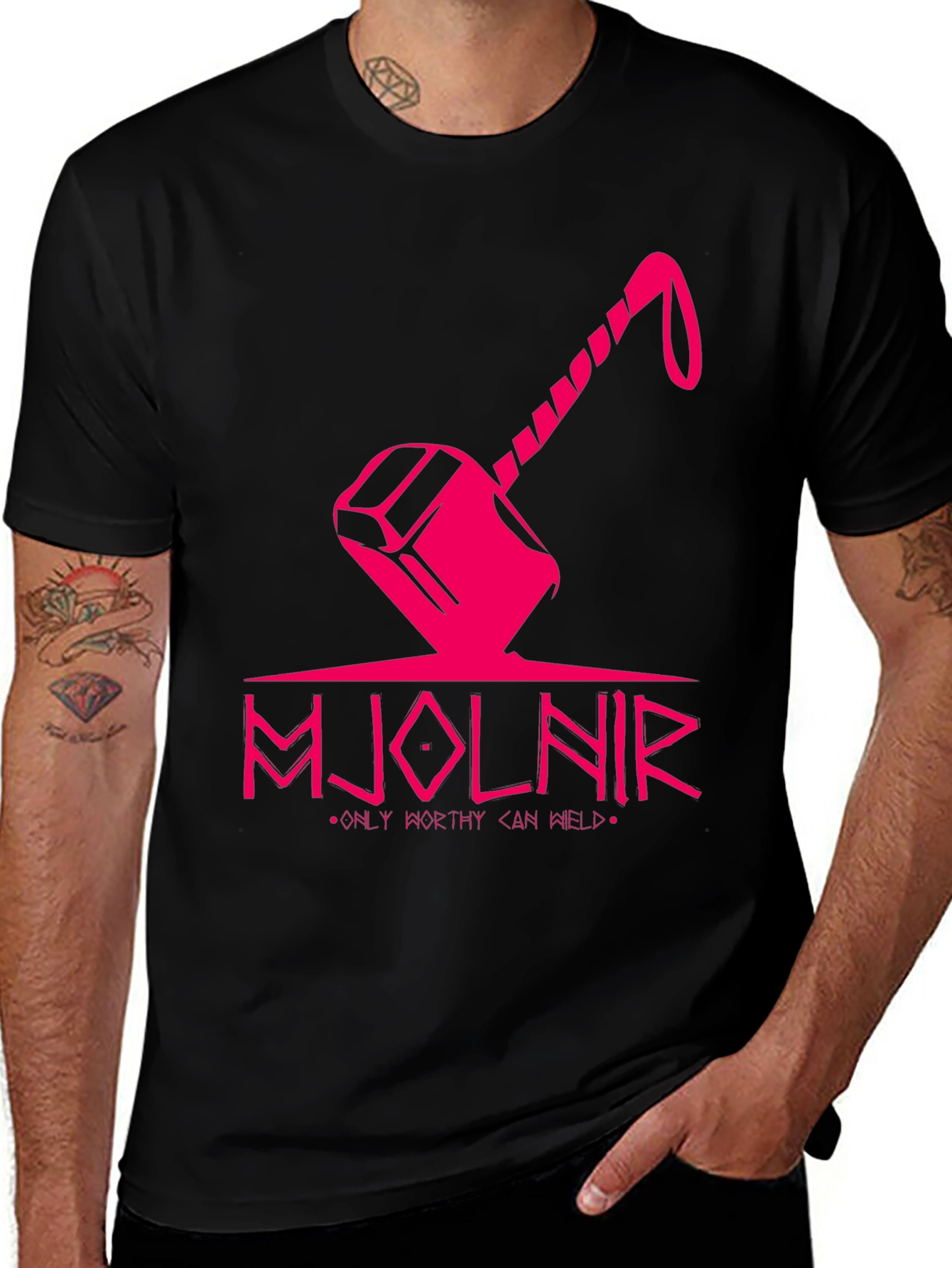 Mjolnir Graphic Tee - Only Worthy Can Wield!