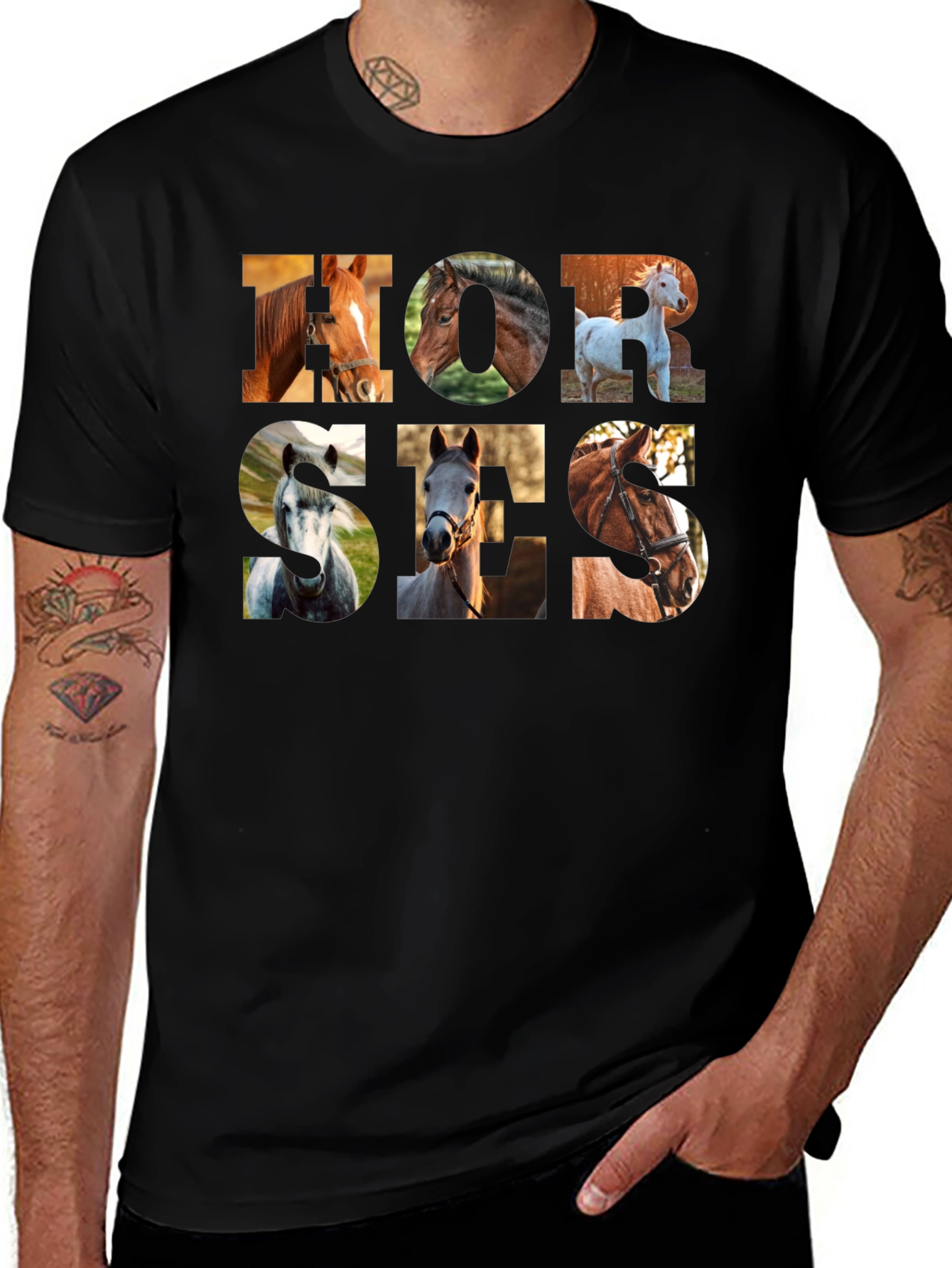 Variant 14 of Horse Graphic T-Shirt - Unisex Crew Neck Tee