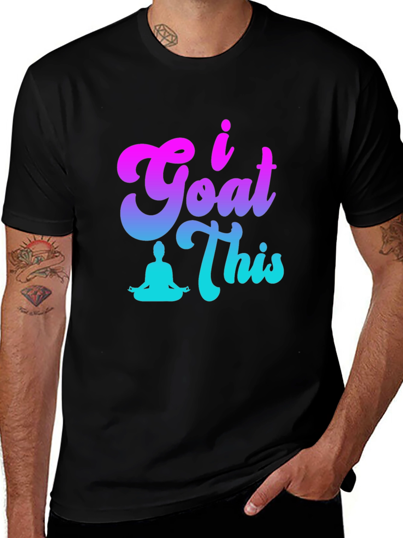 Variant 24 of I Goat This Yoga T-Shirt - Black