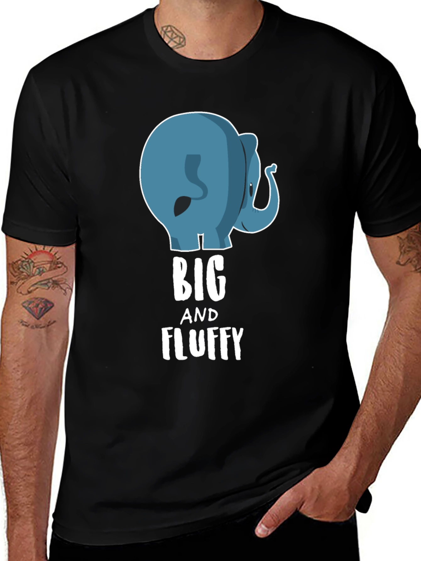 Variant 24 of Big & Fluffy Elephant Tee - Soft Cotton Comfort