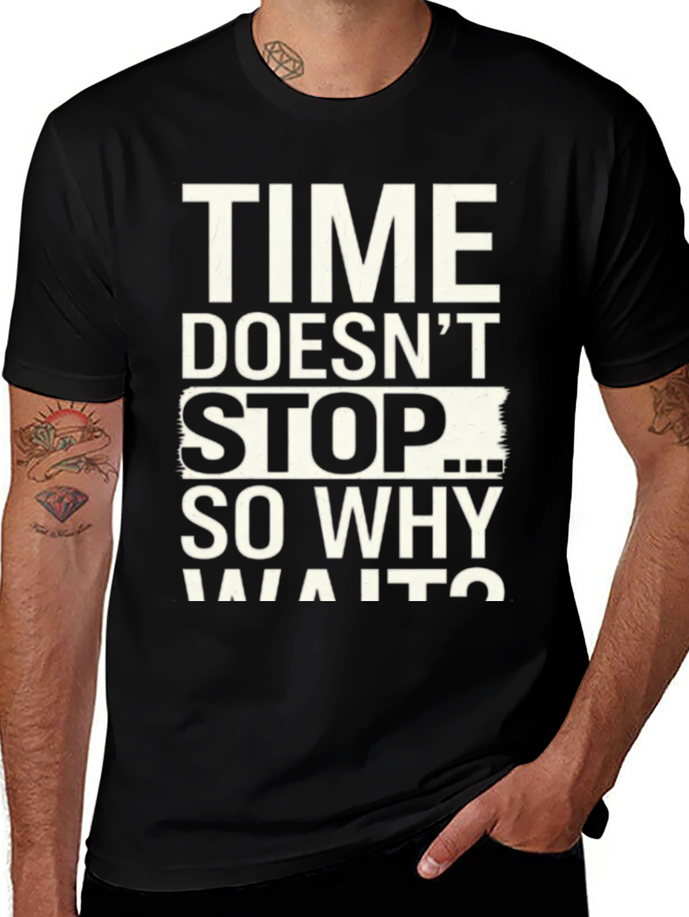 Variant 5 of Time Doesn't Stop Graphic T-Shirt