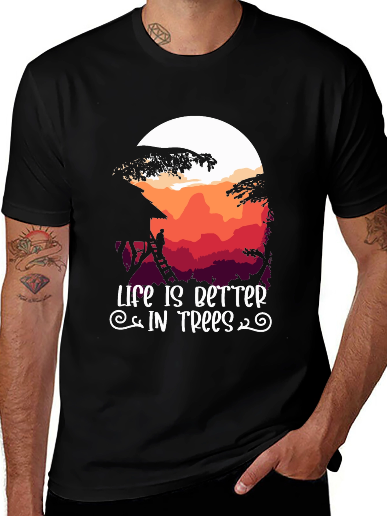 Variant 3 of Life is Better in Trees Graphic Tee