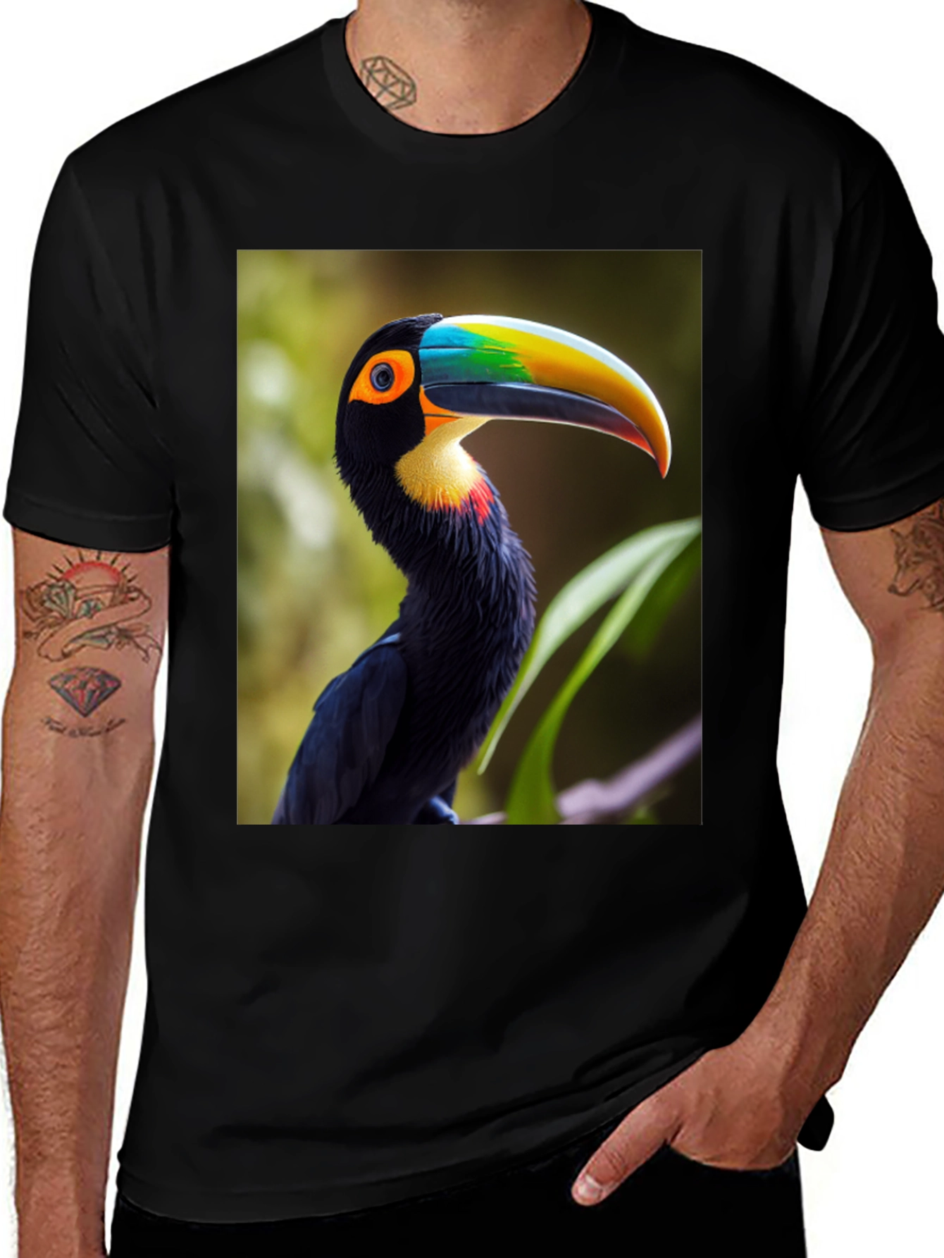 Variant 30 of Tropical Toucan Graphic Tee - Vibrant Bird Design