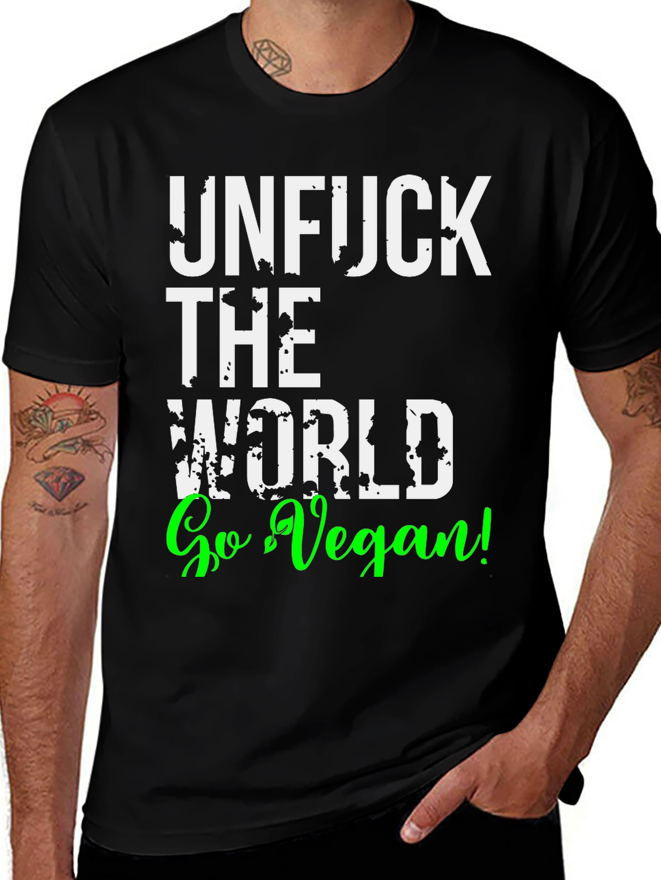 Variant 15 of Unfuck The World Vegan T-Shirt