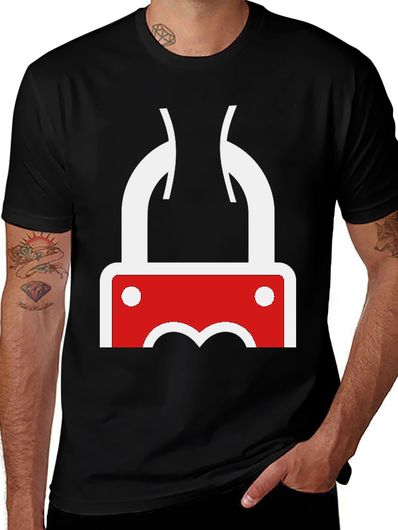 Variant 5 of Abstract Robot Head Graphic Tee