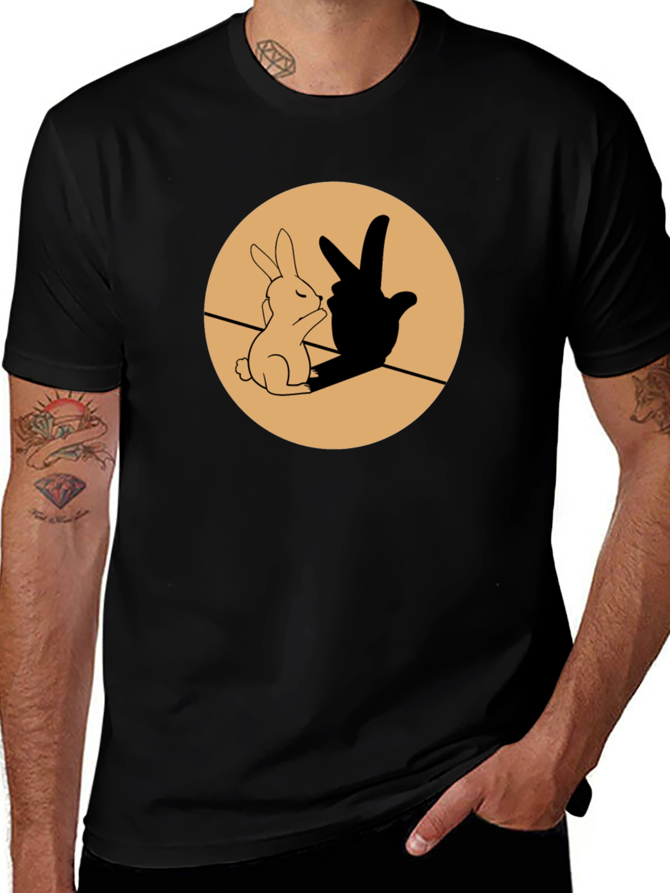 Variant 20 of Rabbit Shadow Hand Puppet T-Shirt
