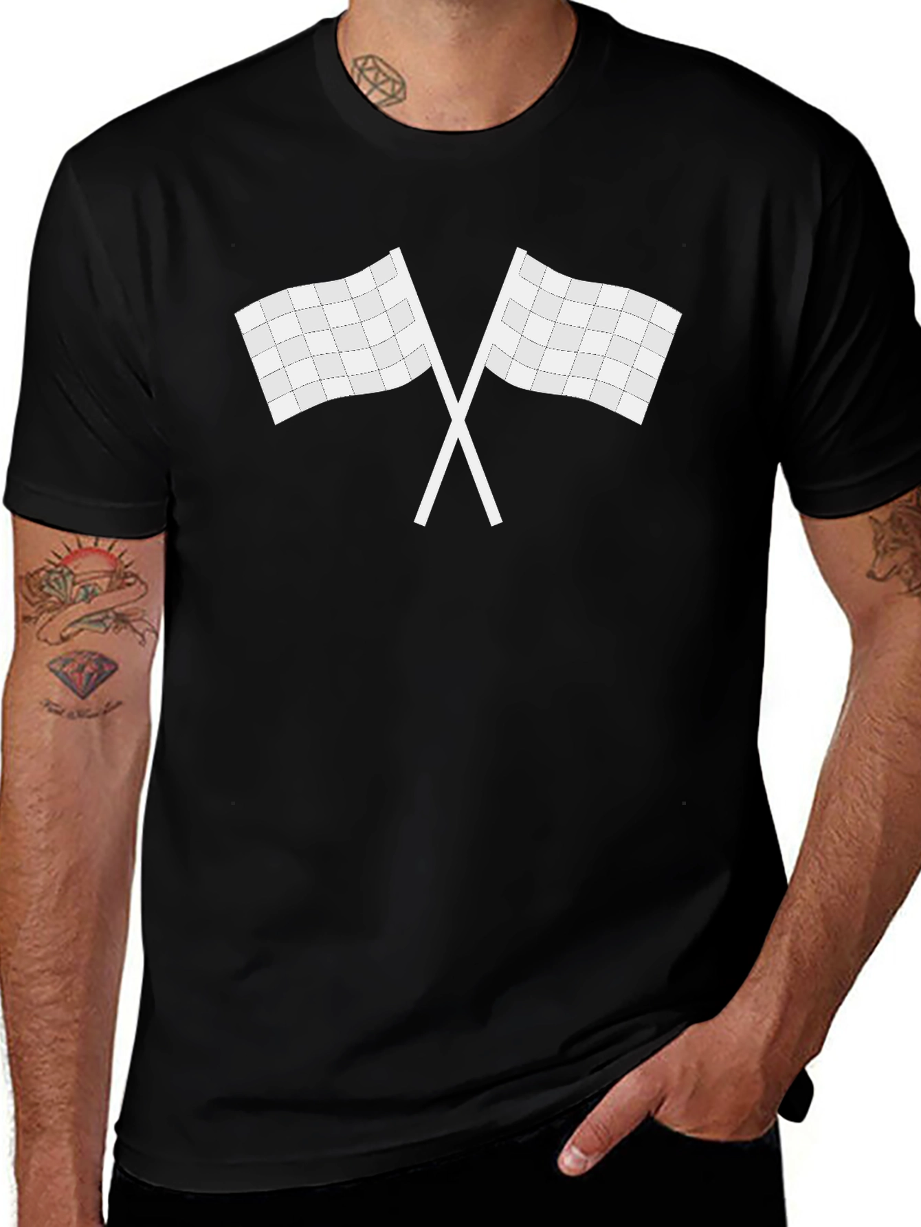 Variant 19 of Checkered Flag Graphic Tee - Racing Fan T-Shirt