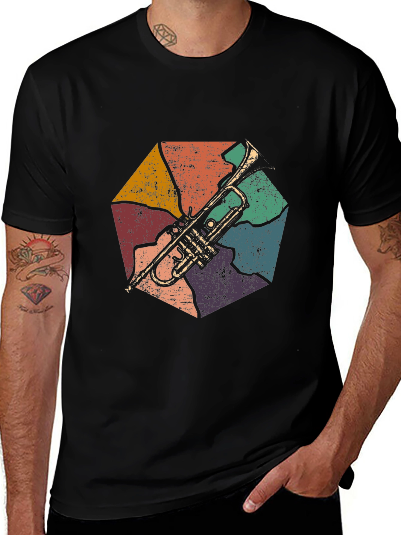 Variant 11 of Retro Trumpet Graphic T-Shirt