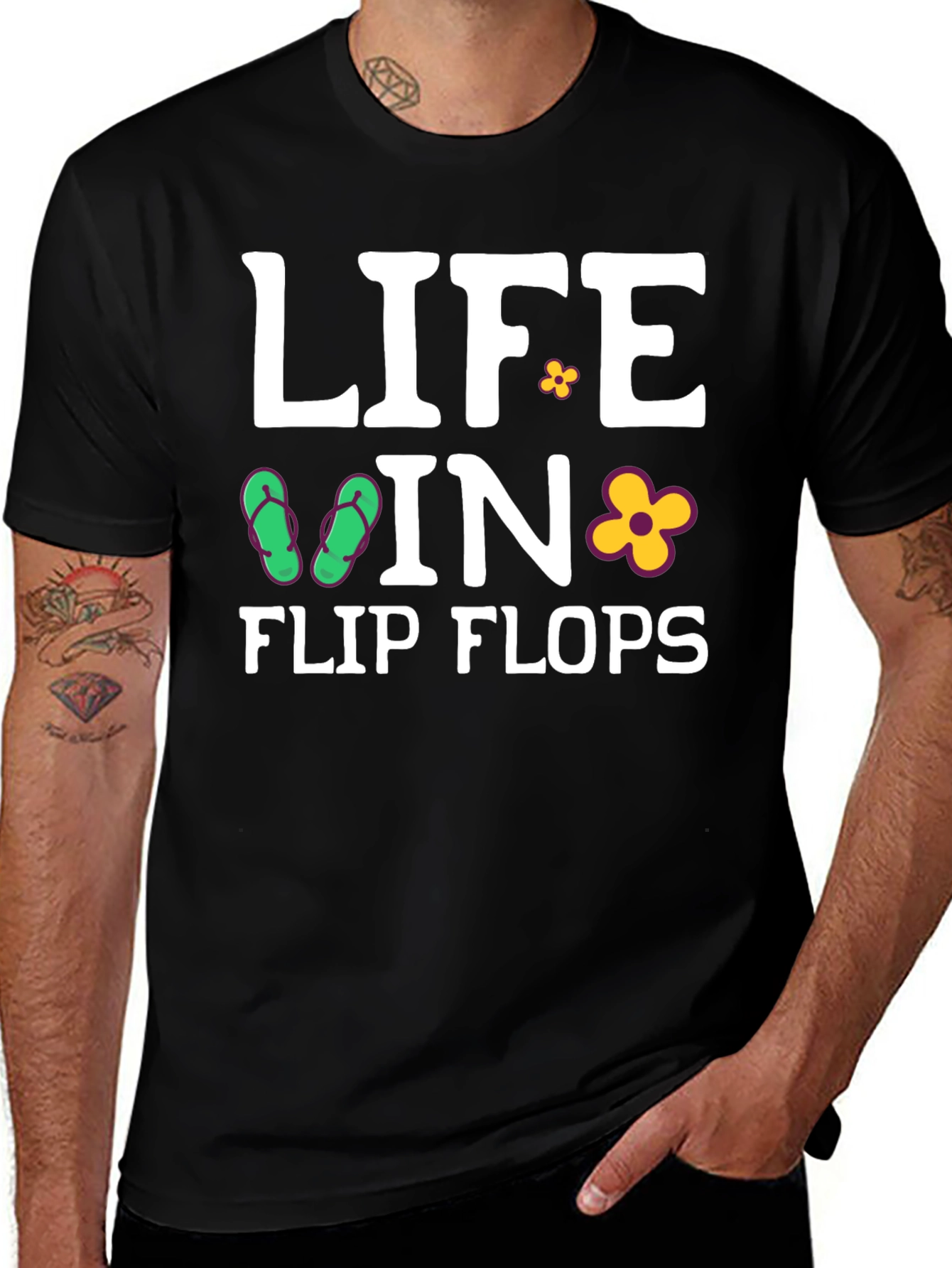 Variant 15 of Life in Flip Flops Graphic Tee