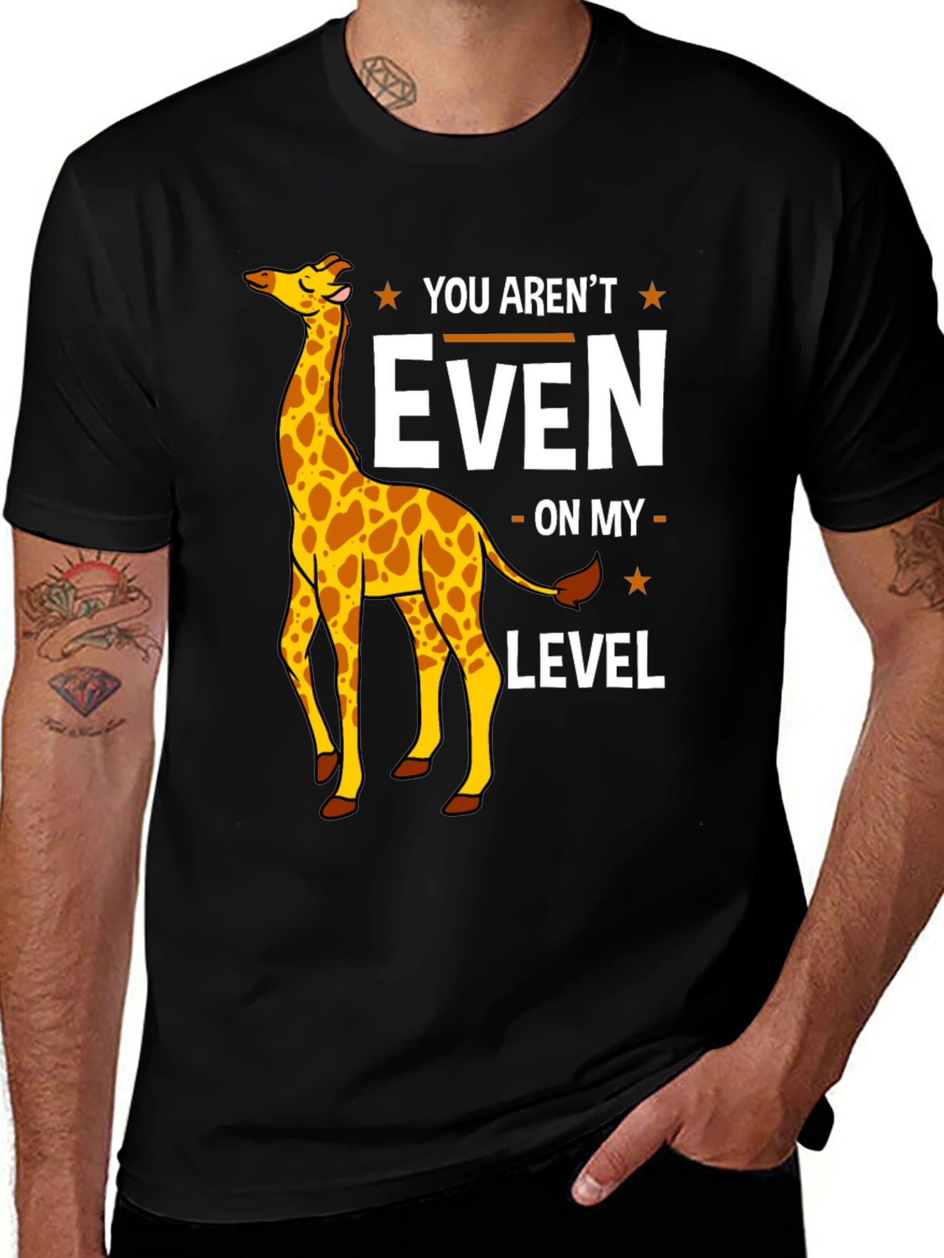 Variant 6 of Funny Giraffe T-Shirt - You Aren't Even On My Level