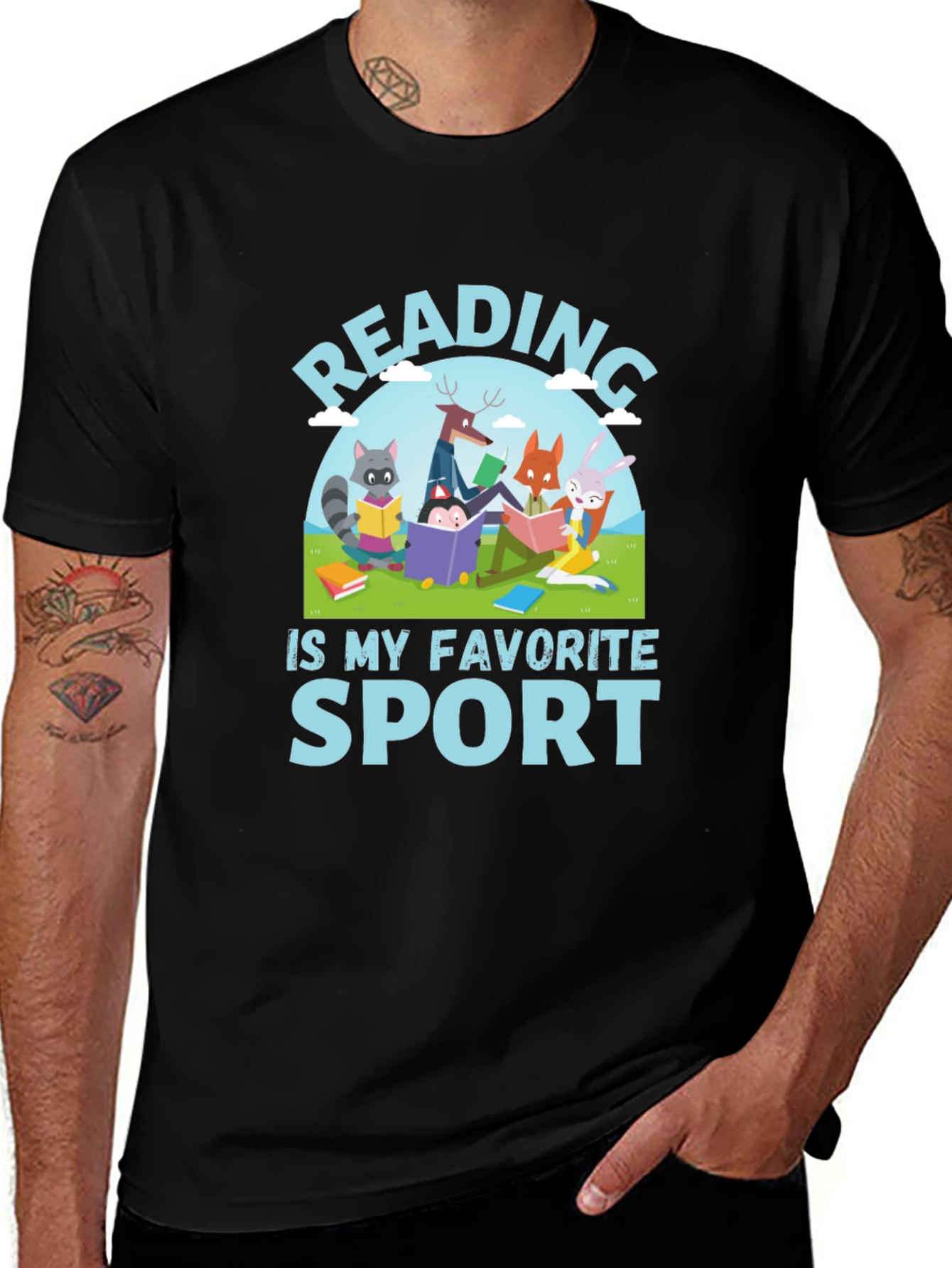 Variant 27 of Reading is My Favorite Sport Graphic T-Shirt