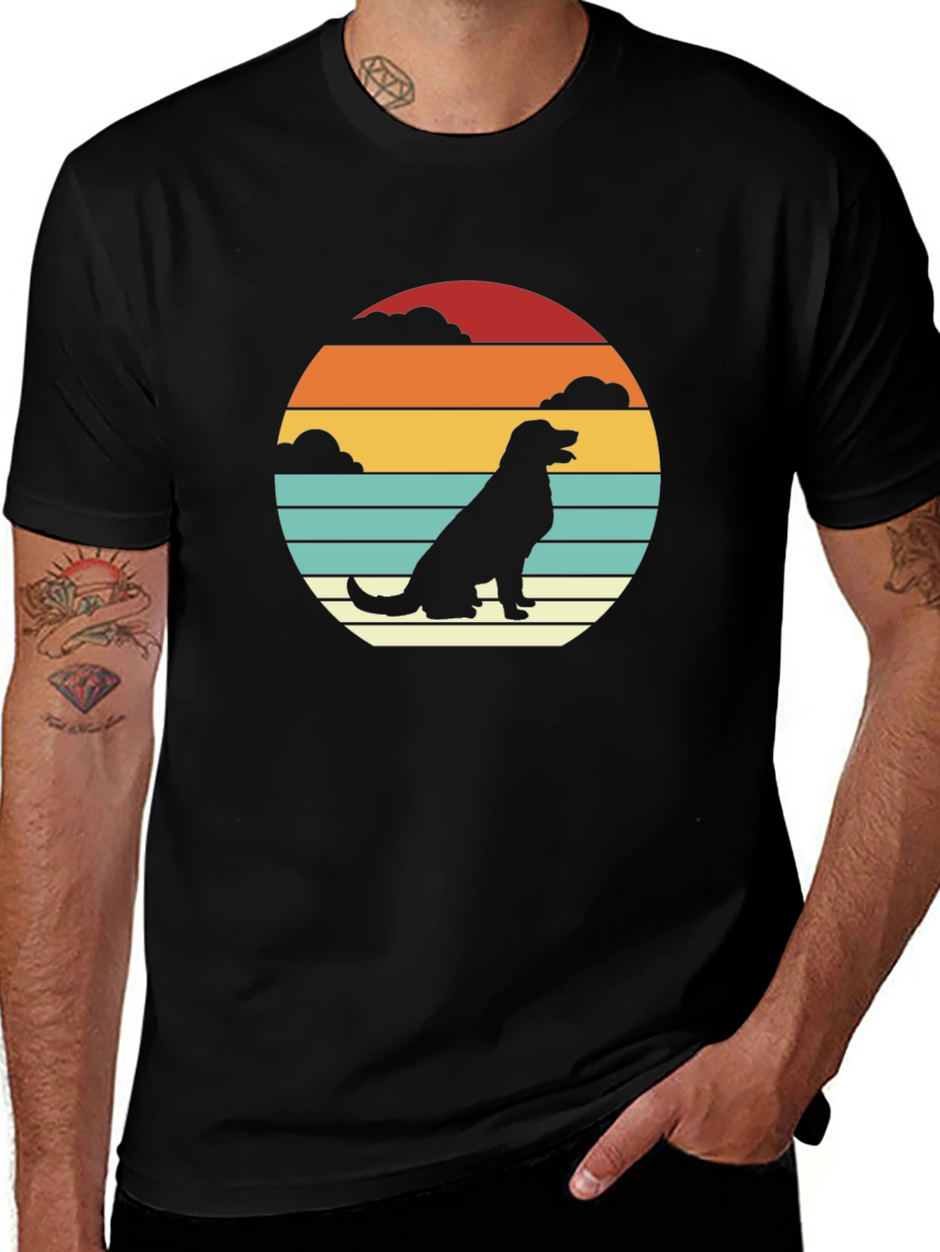 Variant 11 of Retro Dog Silhouette T-Shirt