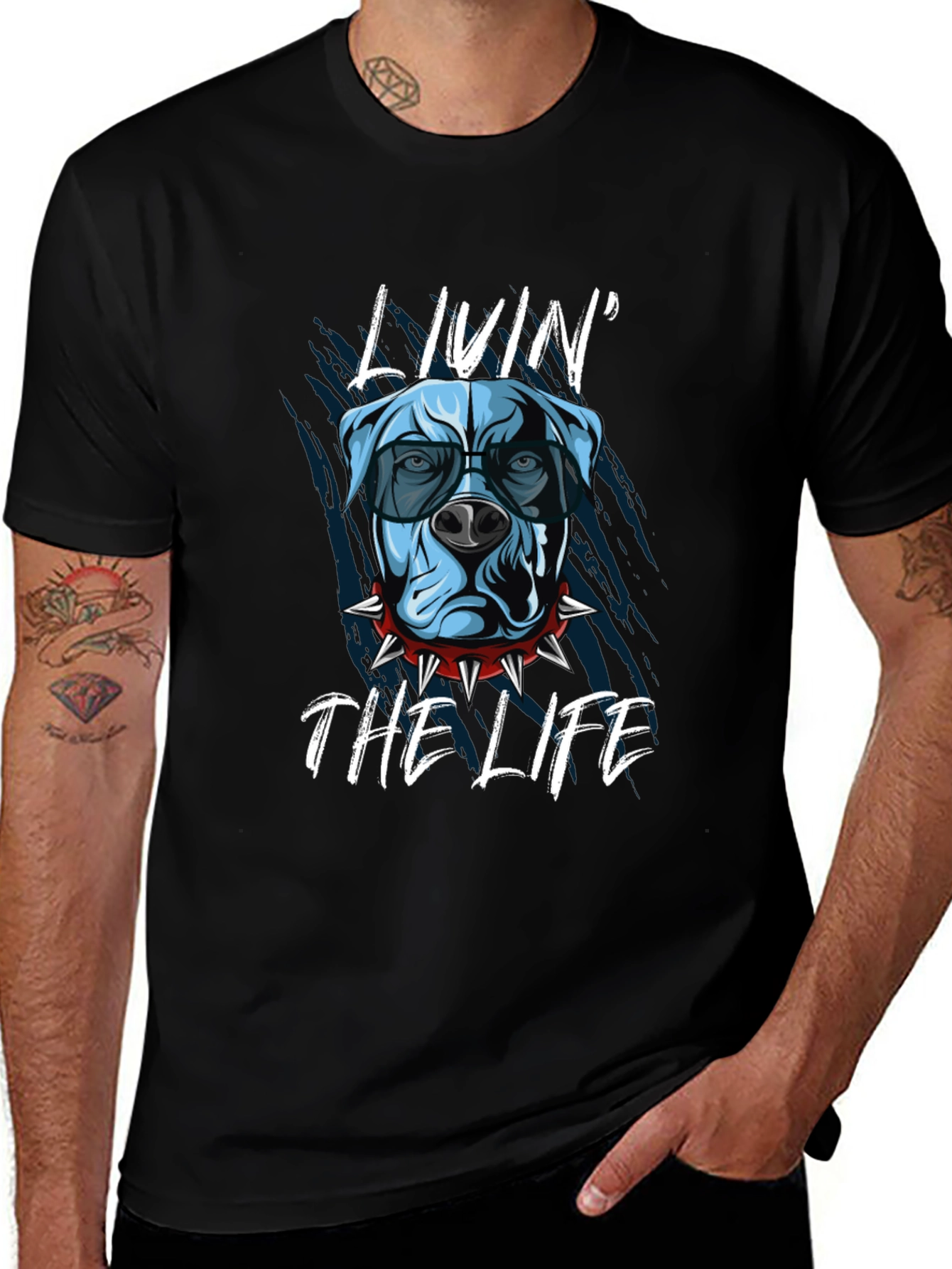 Variant 20 of Livin' the Life Dog Graphic T-Shirt