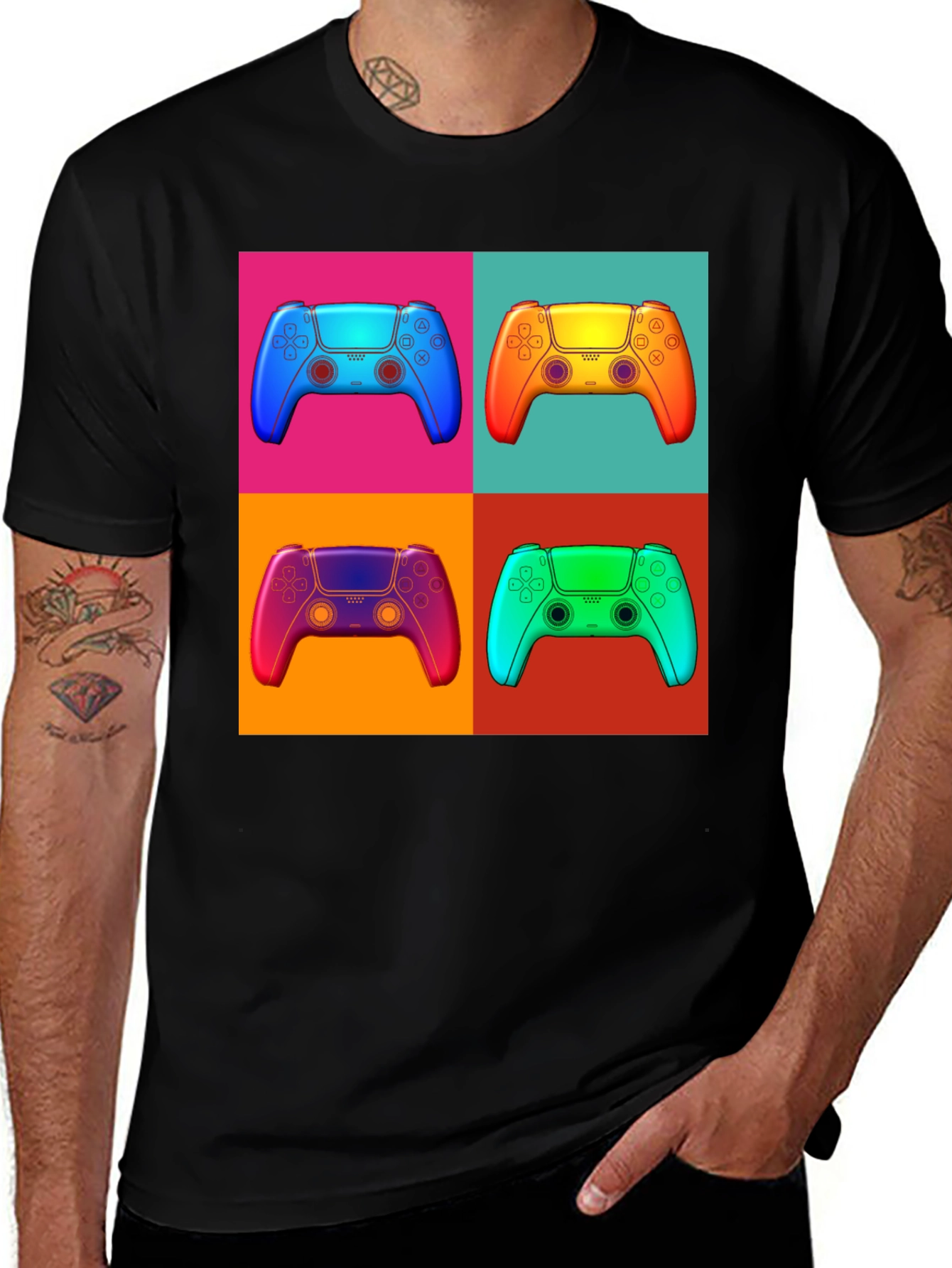 Variant 14 of Retro Game Controller T-Shirt - Pop Art Gamer Tee