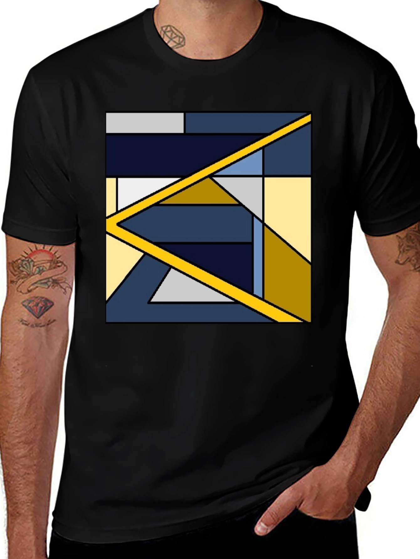 Variant 9 of Abstract Geometric Graphic Print T-Shirt