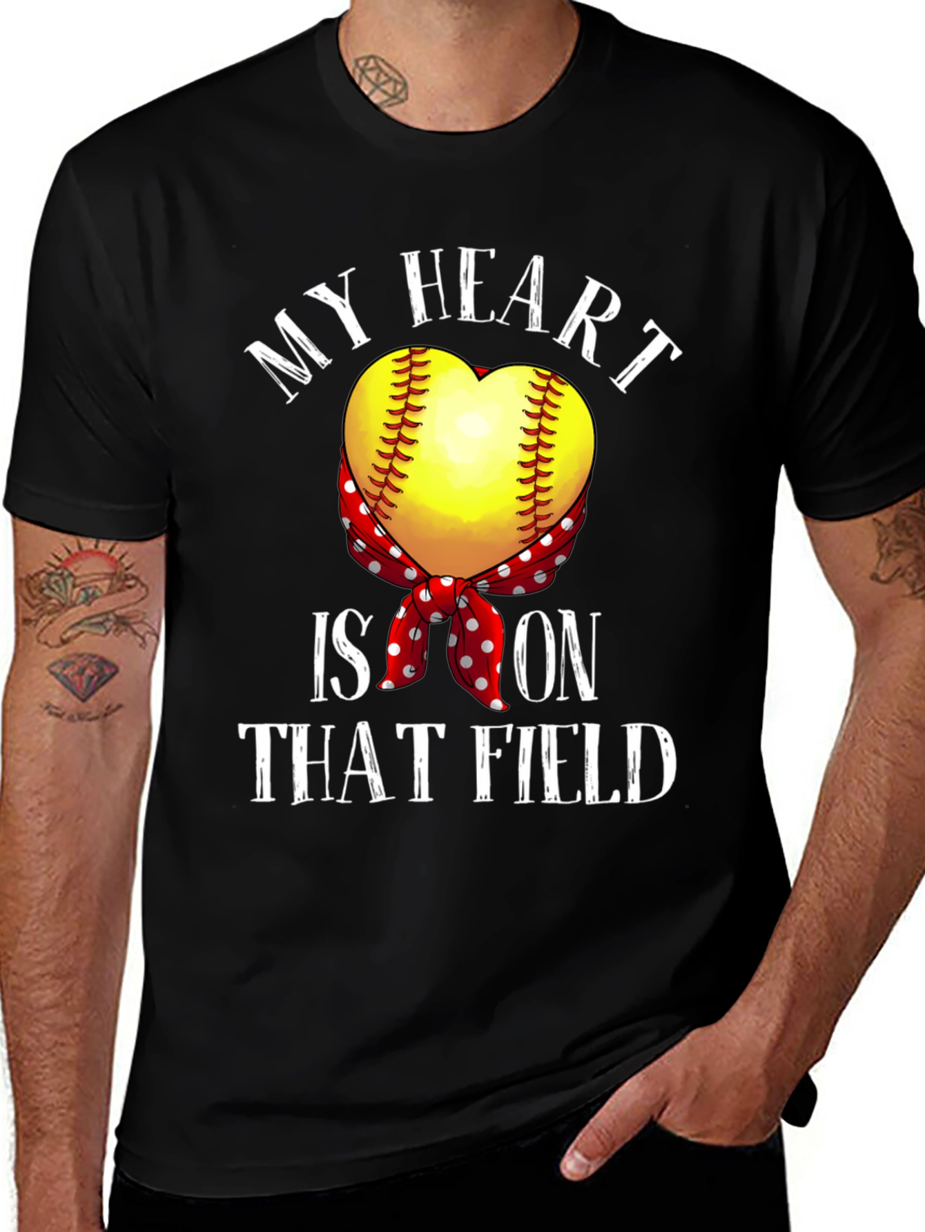 Variant 29 of My Heart is On That Field Graphic T-Shirt