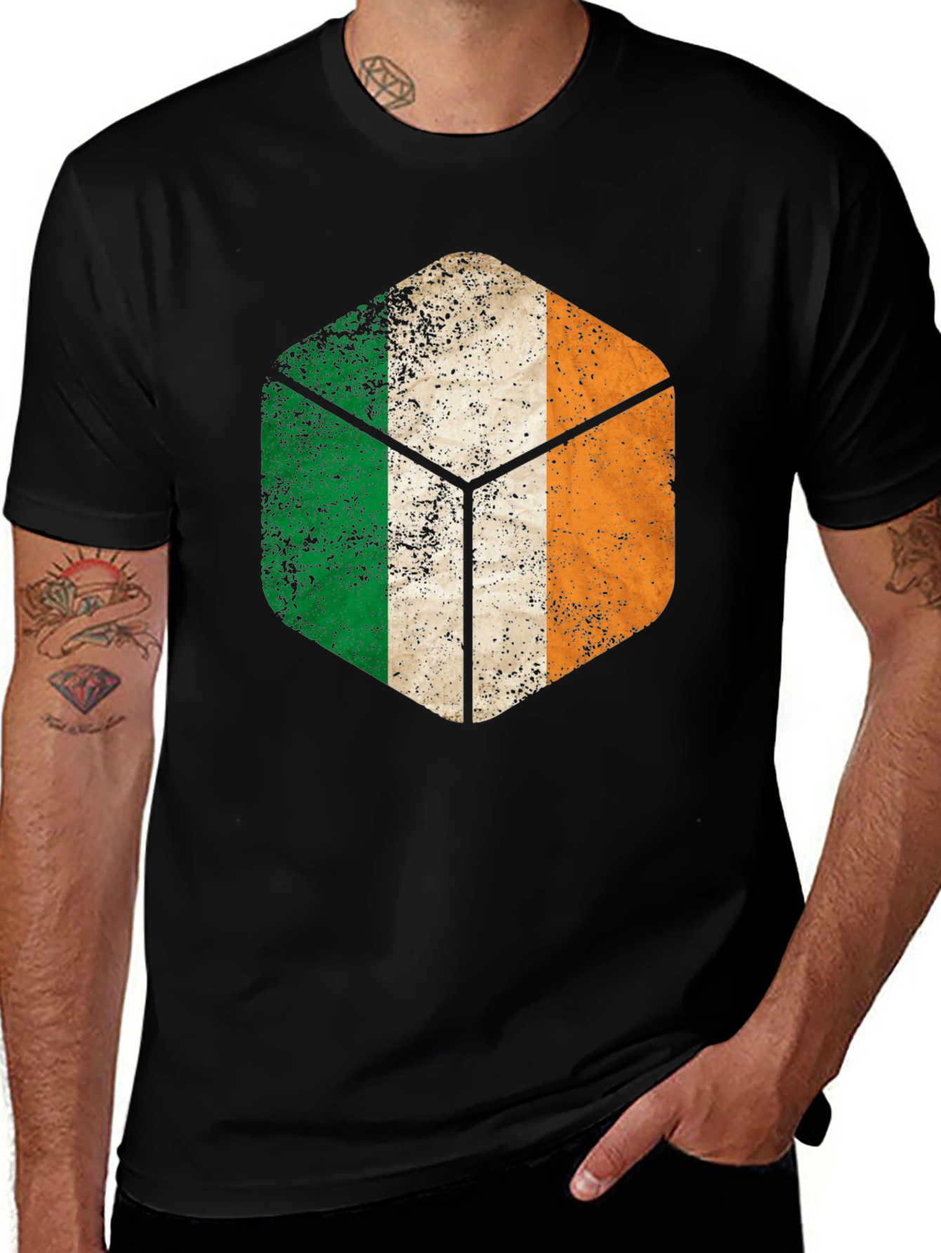 Ireland Flag Cube Graphic Tee