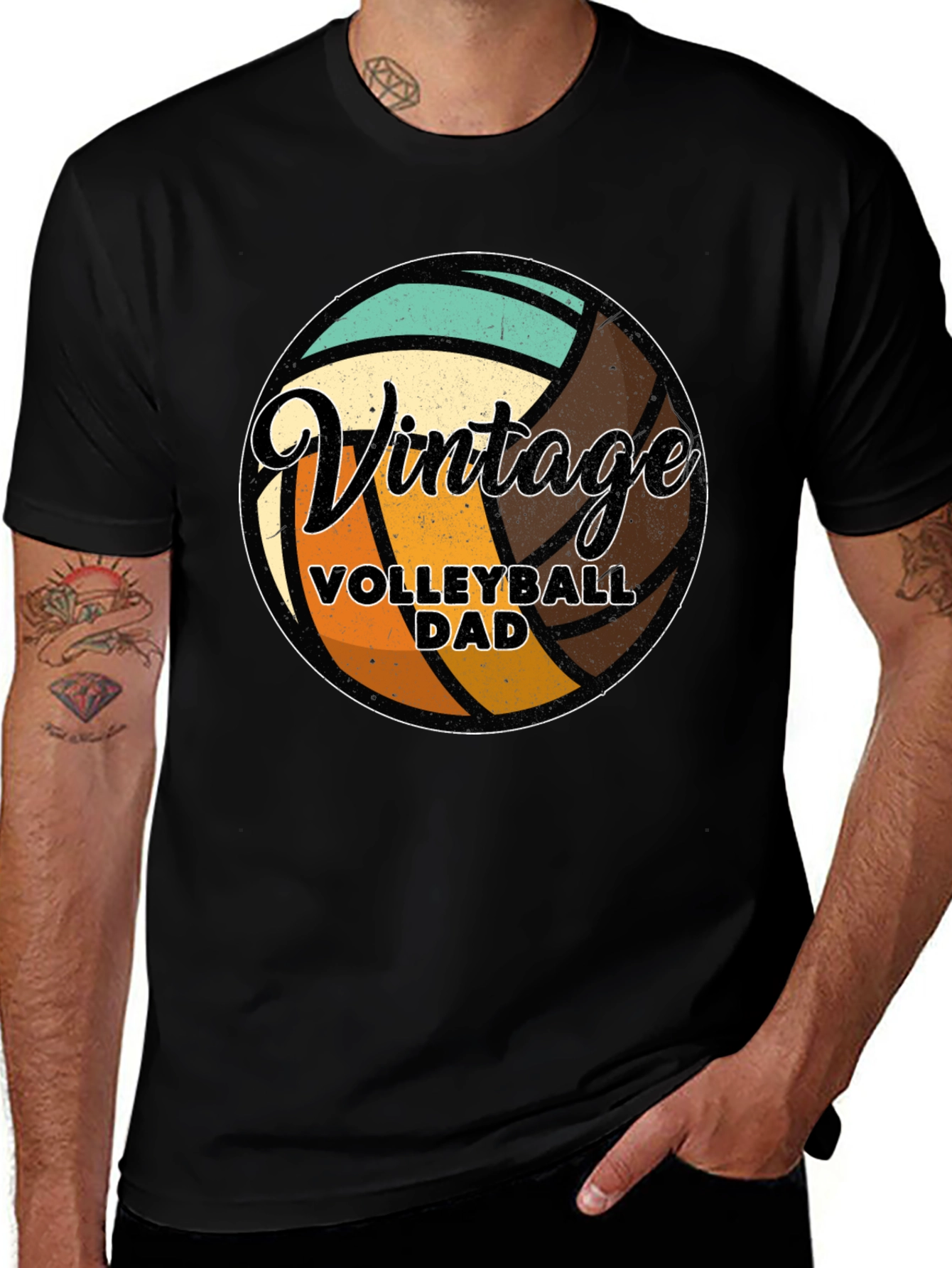 Variant 22 of Vintage Volleyball Dad T-Shirt
