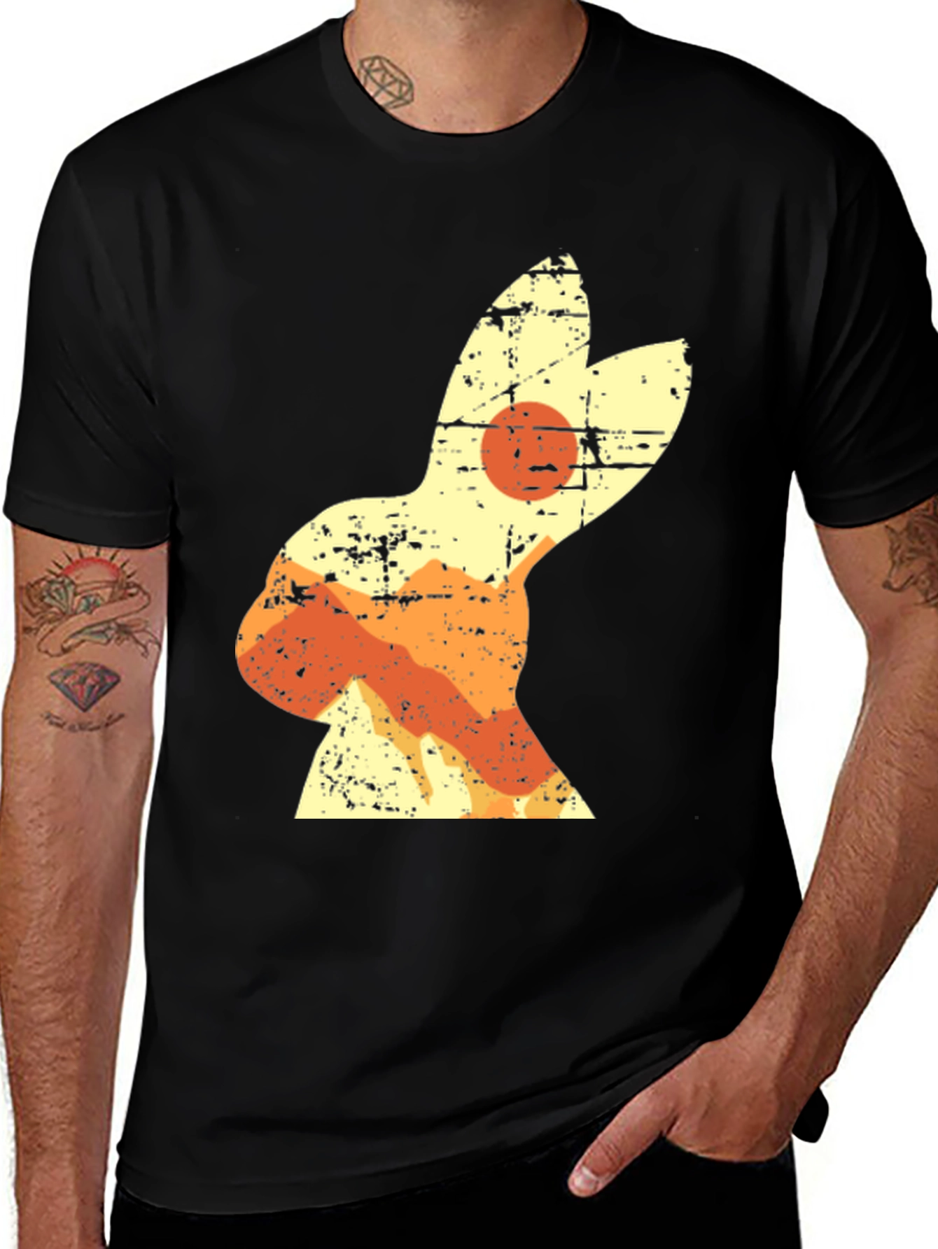 Variant 11 of Retro Bunny Sunset T-Shirt