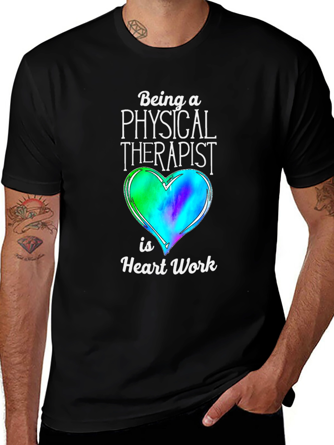 Variant 14 of Physical Therapist Heart Work T-Shirt