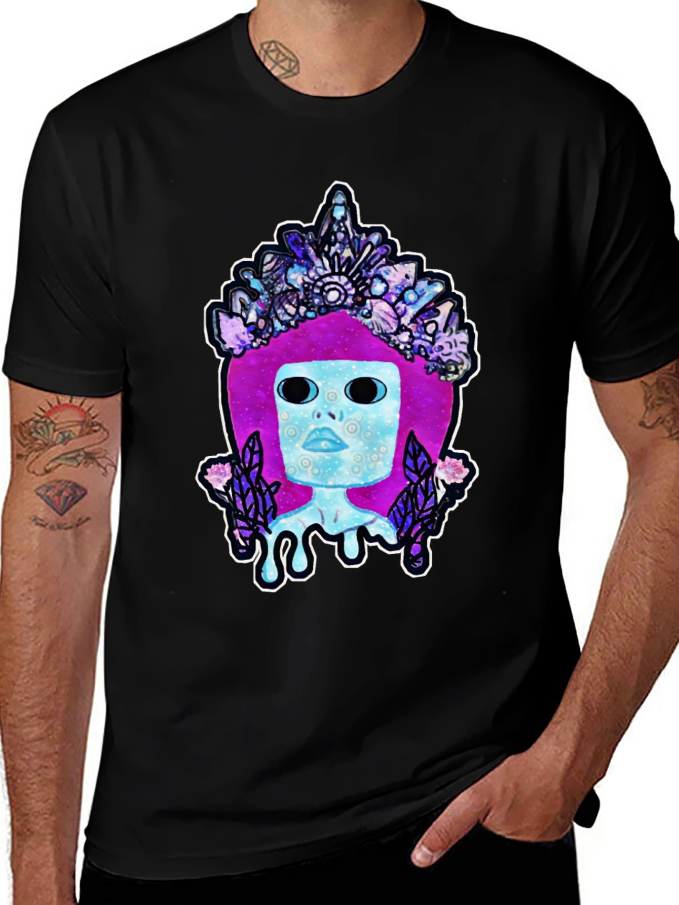 Variant 15 of Crystal Queen T-Shirt - Black Graphic Tee