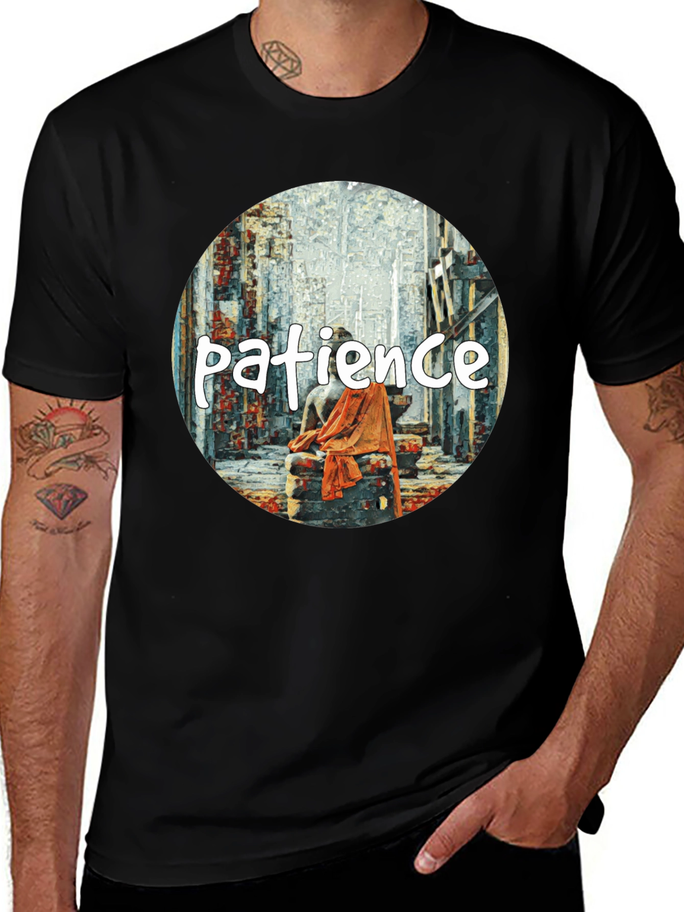 Variant 19 of Patience T-Shirt - Urban Zen Style