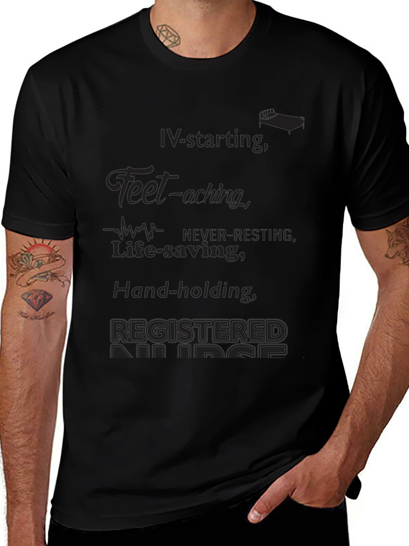 Variant 4 of Registered Nurse Graphic T-Shirt