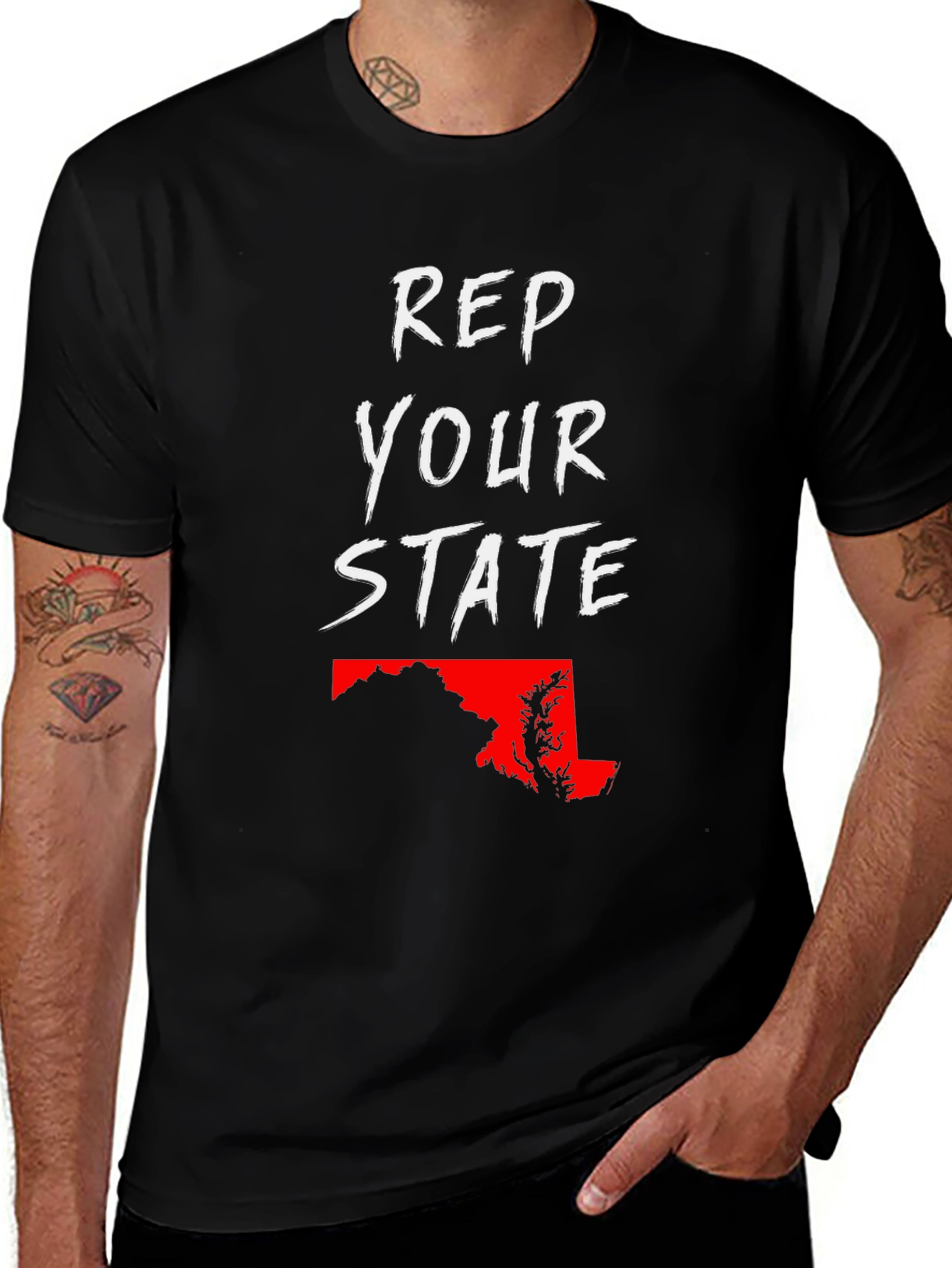 Rep Your State Maryland Black T-Shirt