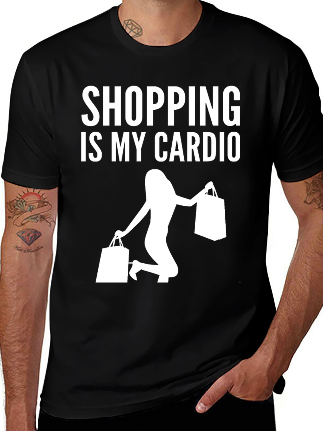 Variant 12 of Shopping is My Cardio T-Shirt