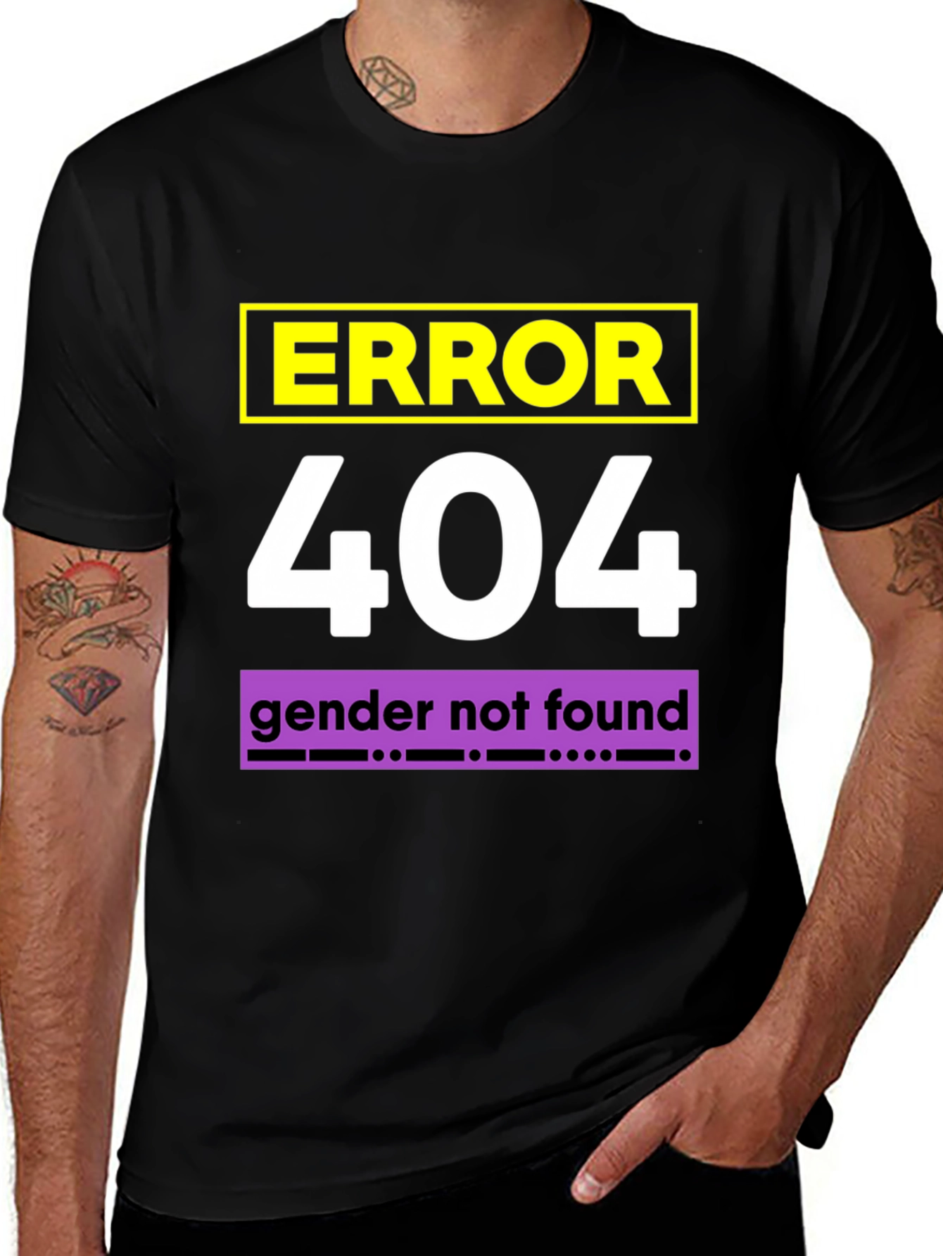 Variant 14 of Error 404 Gender Not Found Novelty T-Shirt