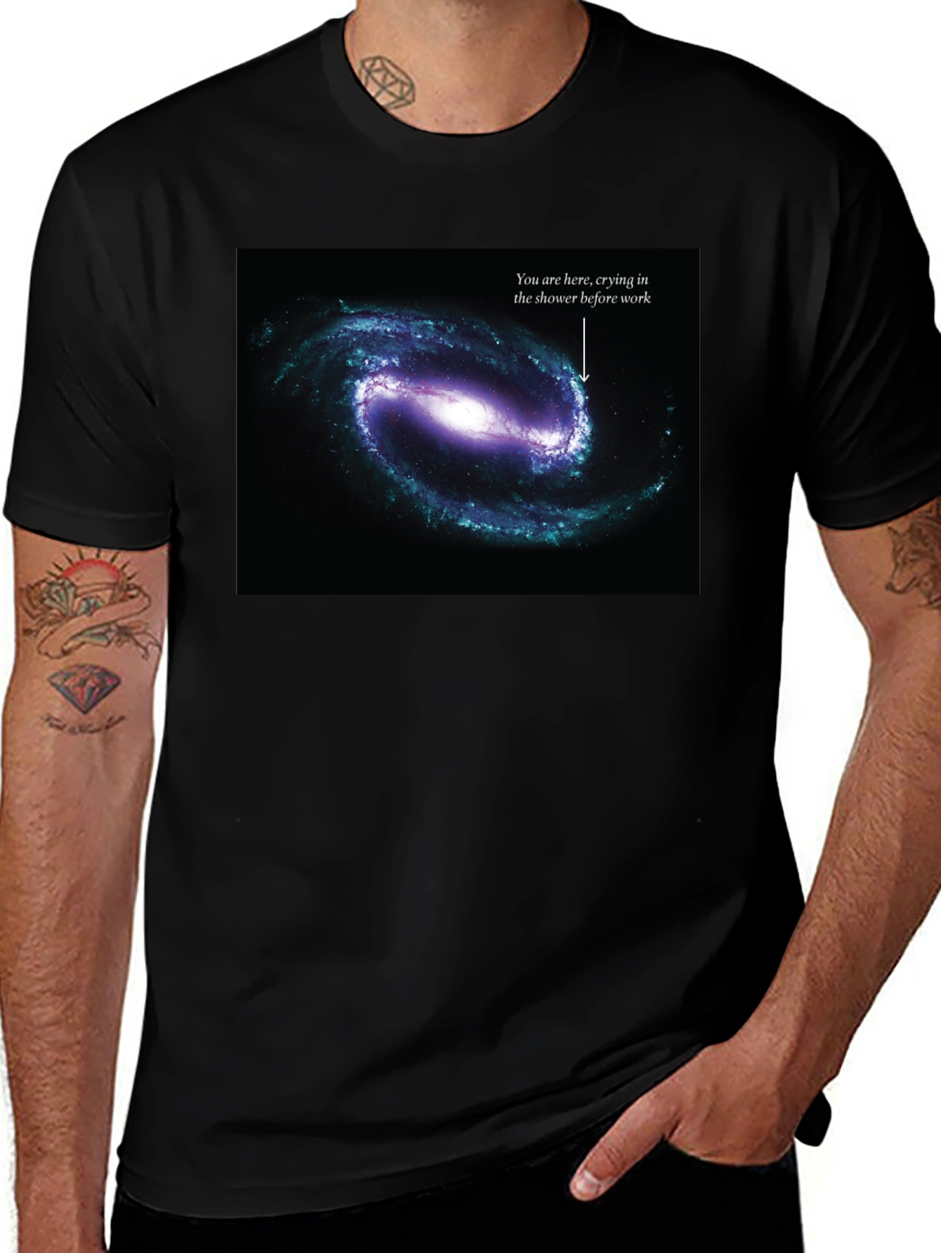 Variant 28 of Galaxy Humor Tee - You Are Here