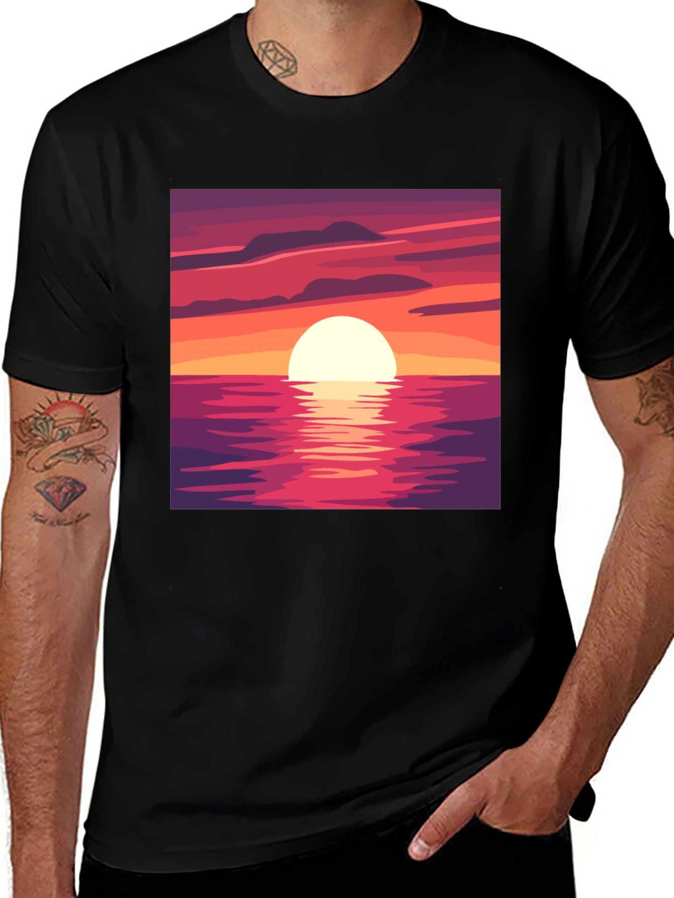 Variant 20 of Sunset Graphic T-Shirt - Relaxed Fit