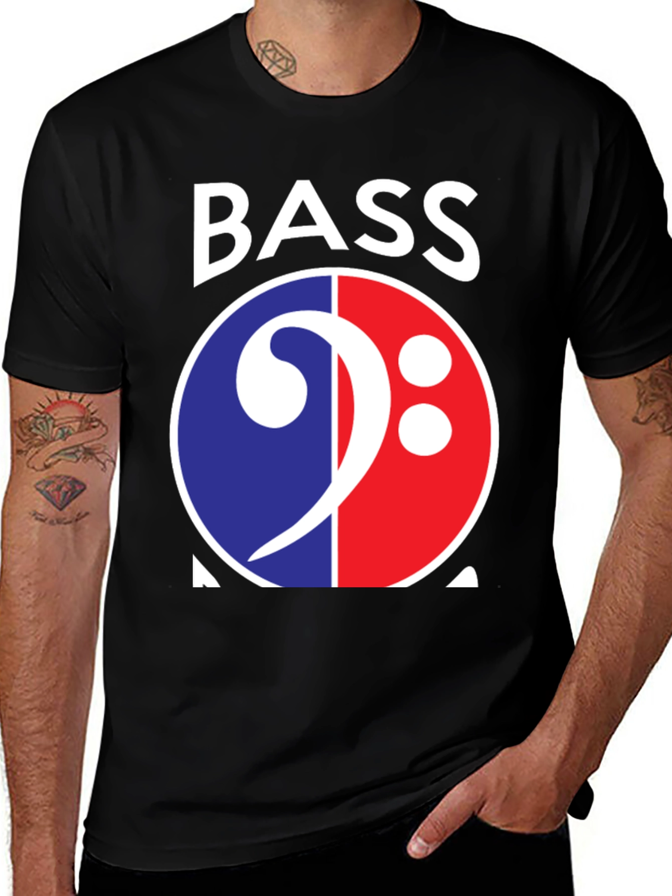 Bass Clef Graphic Tee - Musician Style T-Shirt