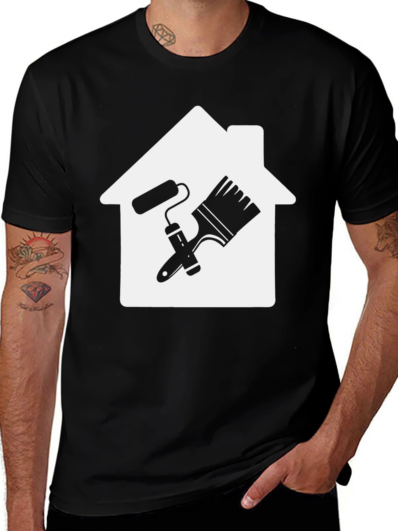 Painter's House T-Shirt - Black Graphic Tee