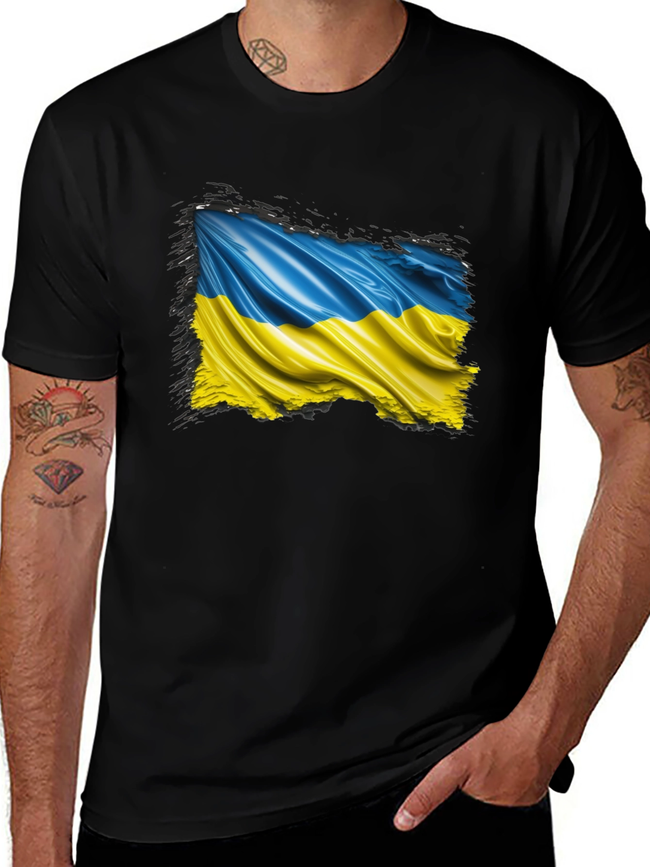Variant 19 of Ukraine Flag T-Shirt